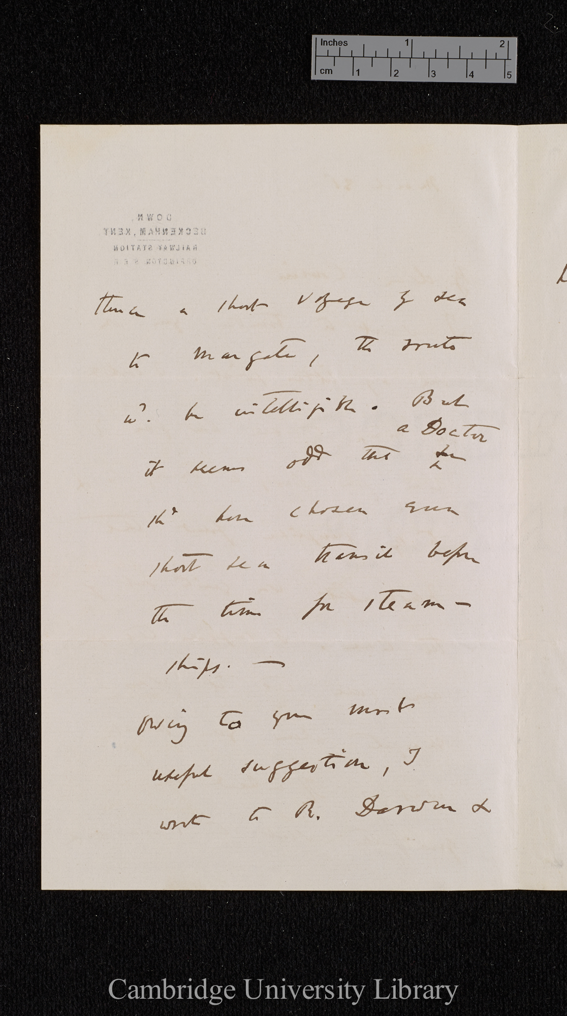 Charles Robert Darwin to Francis Galton