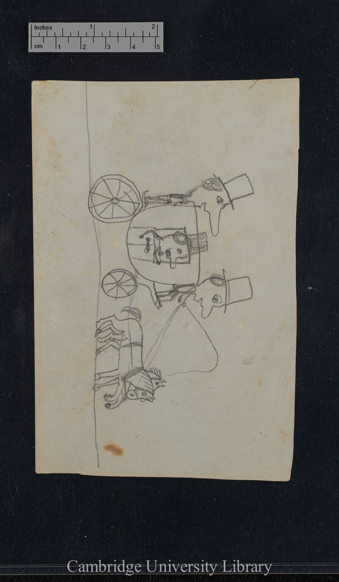 Drawing (pencil): Horse-drawn Carriage