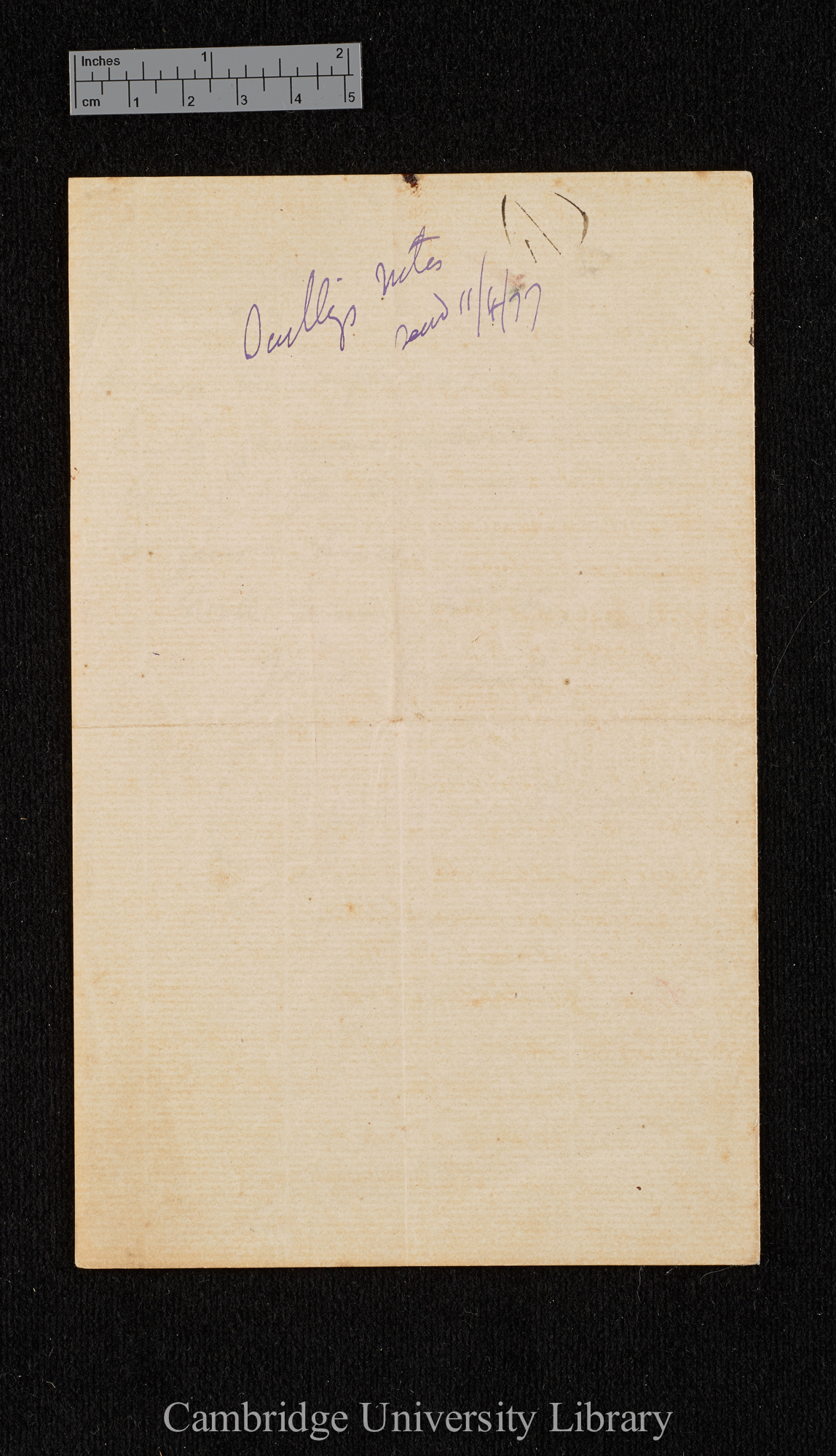 Charles Robert Darwin to [Sir George King]