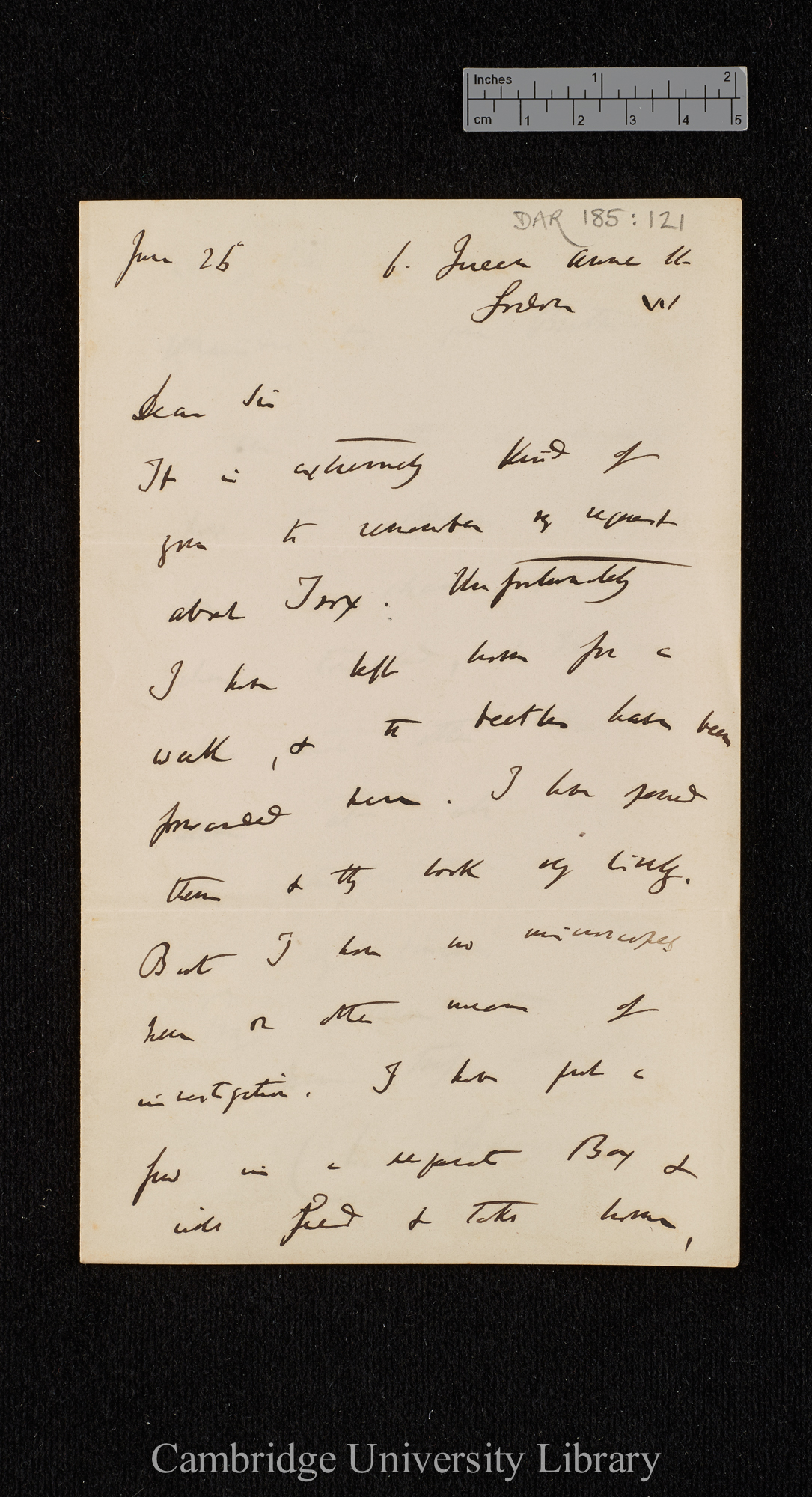 Charles Robert Darwin to [Frederick Bates]