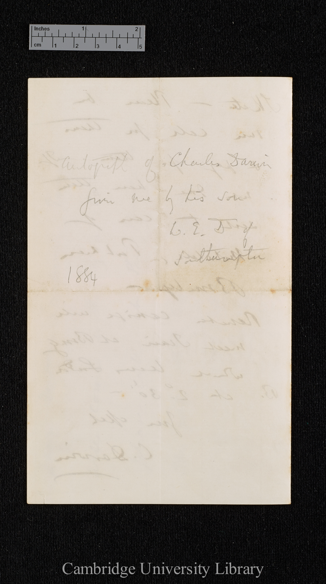 Charles Robert Darwin to William Erasmus Darwin