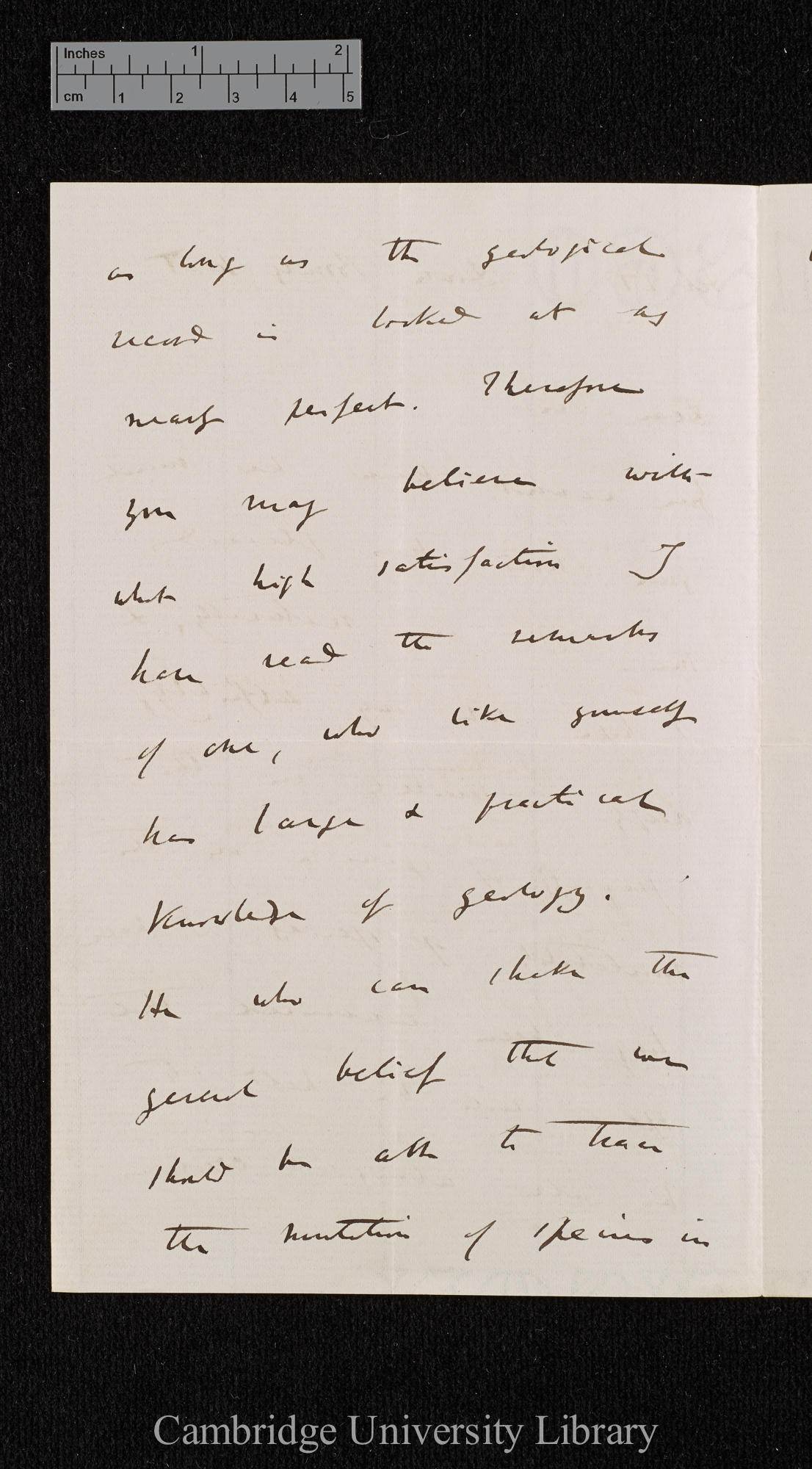 Charles Robert Darwin to [Sir Archibald Geikie]