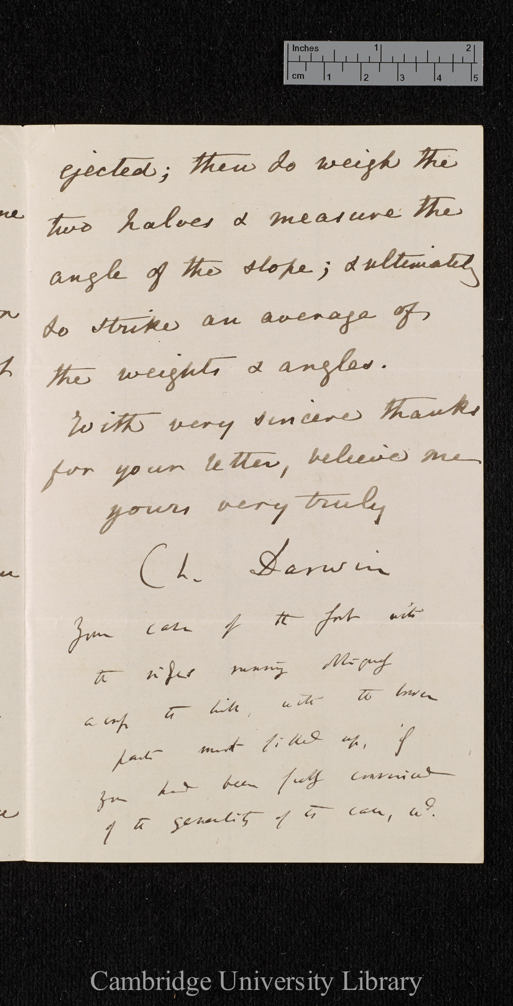 Charles Robert Darwin to [Sir Archibald Geikie]