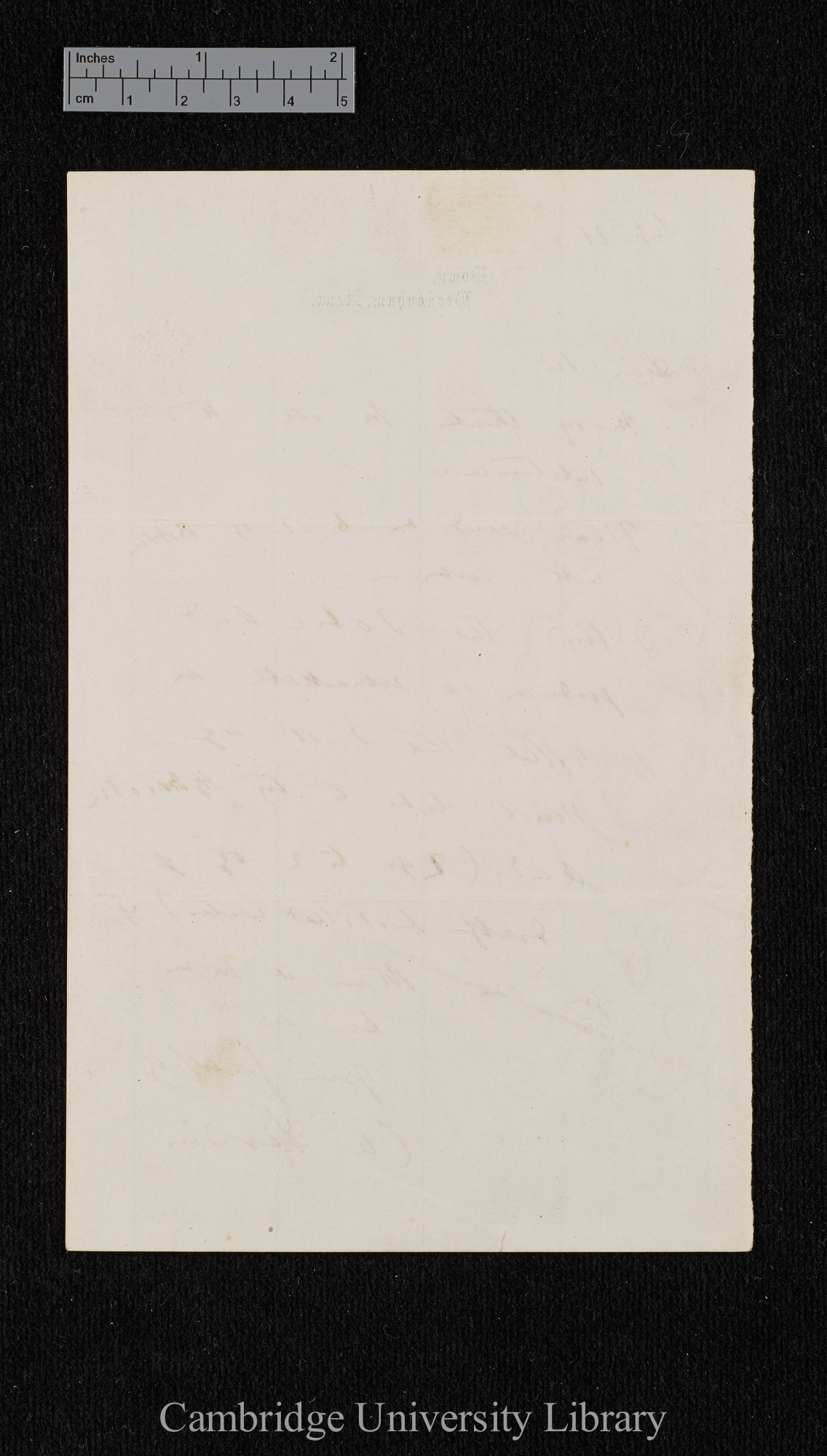 Charles Robert Darwin to [William Walmisley Baxter]