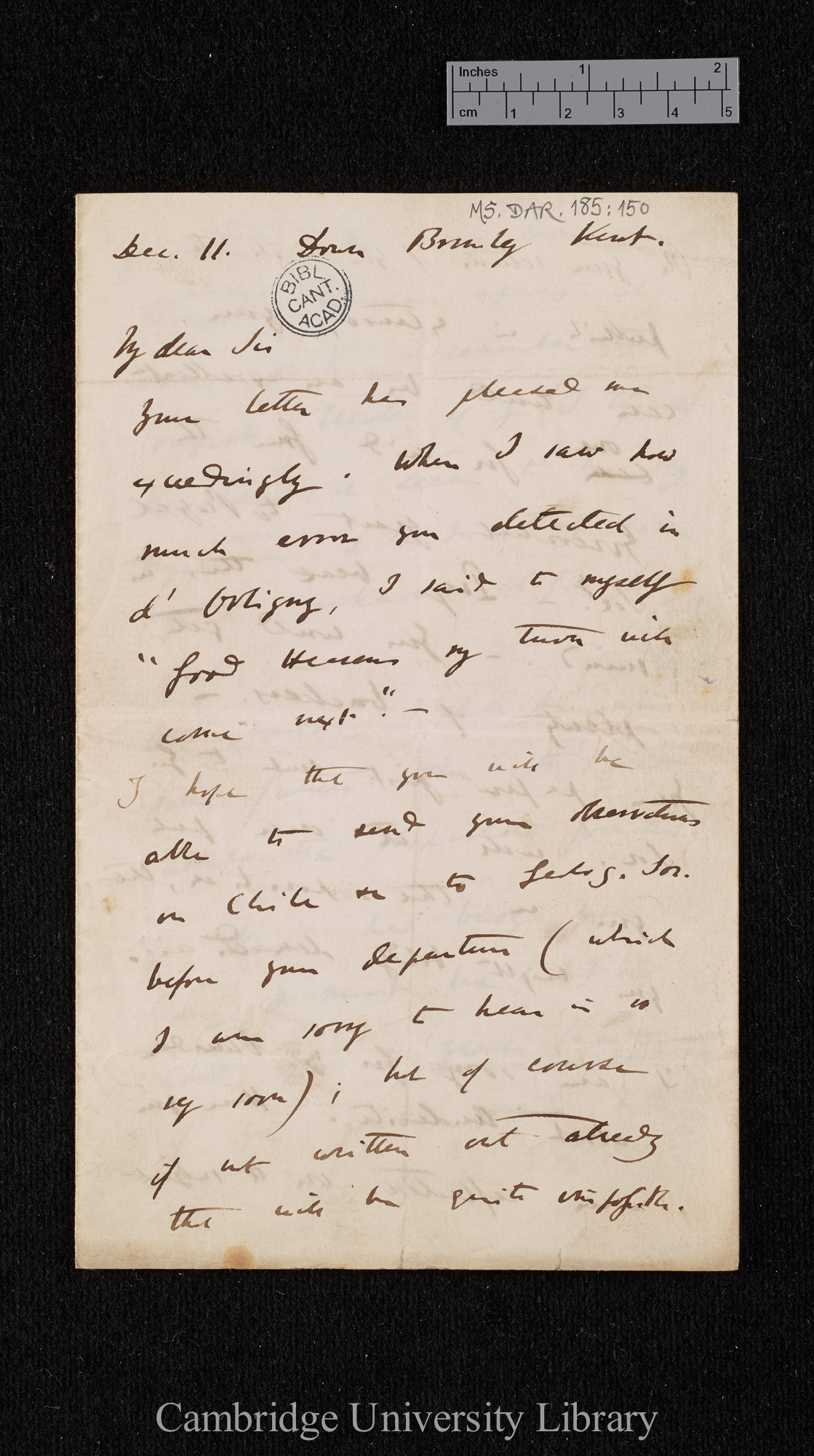 Charles Robert Darwin to David Forbes