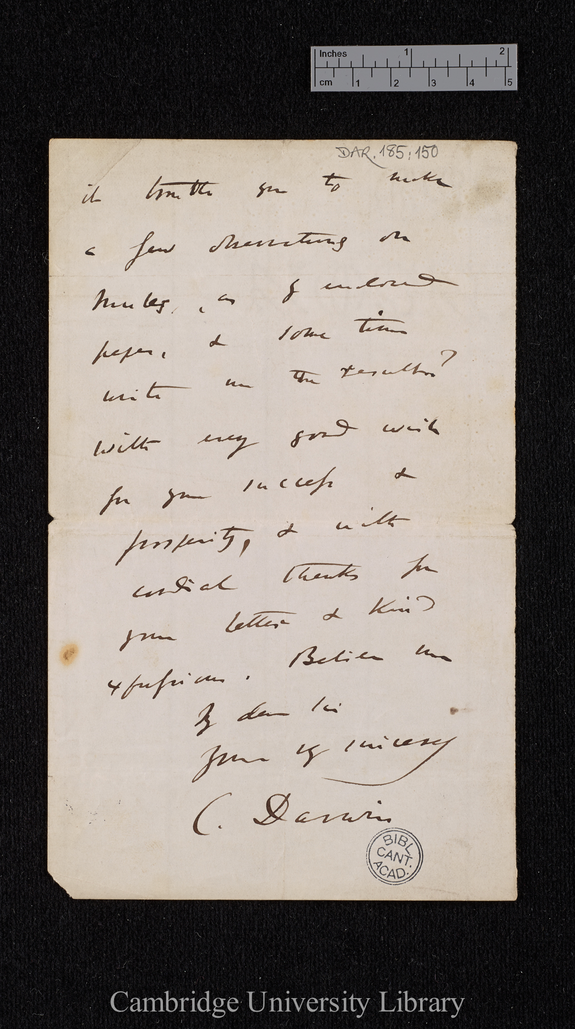 Charles Robert Darwin to David Forbes