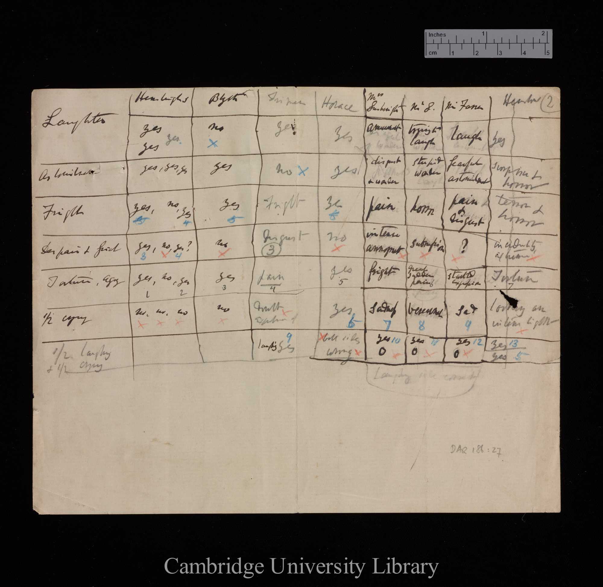 Expression queries (draft tabulation of answers)