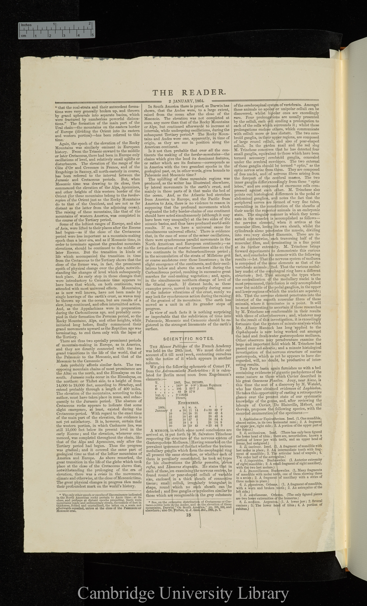 On the Appalachians and Rocky Mountains as time-boundaries in geological history &#39;Reader&#39;: 18