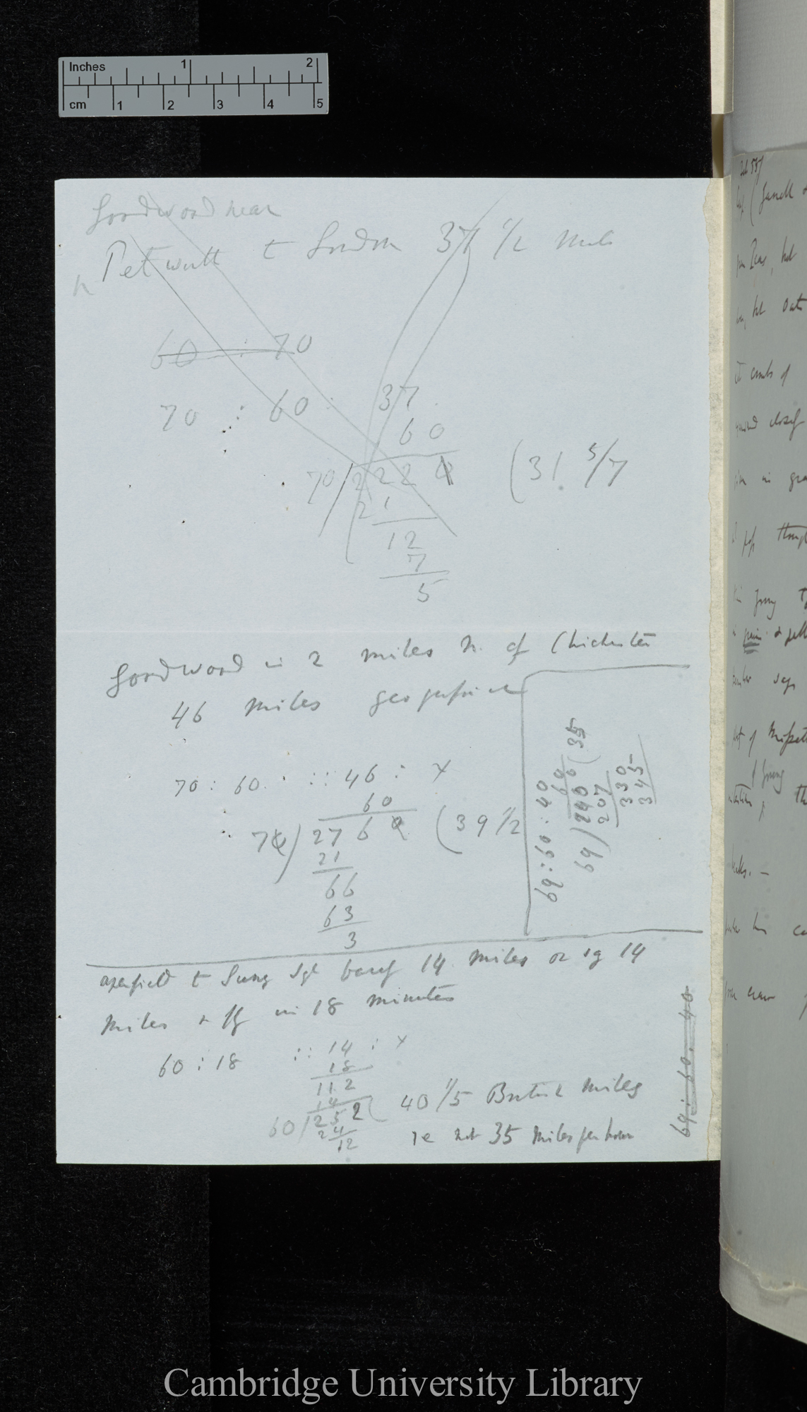 All Geographical Miles [distances and flying times for birds] [distances from London]