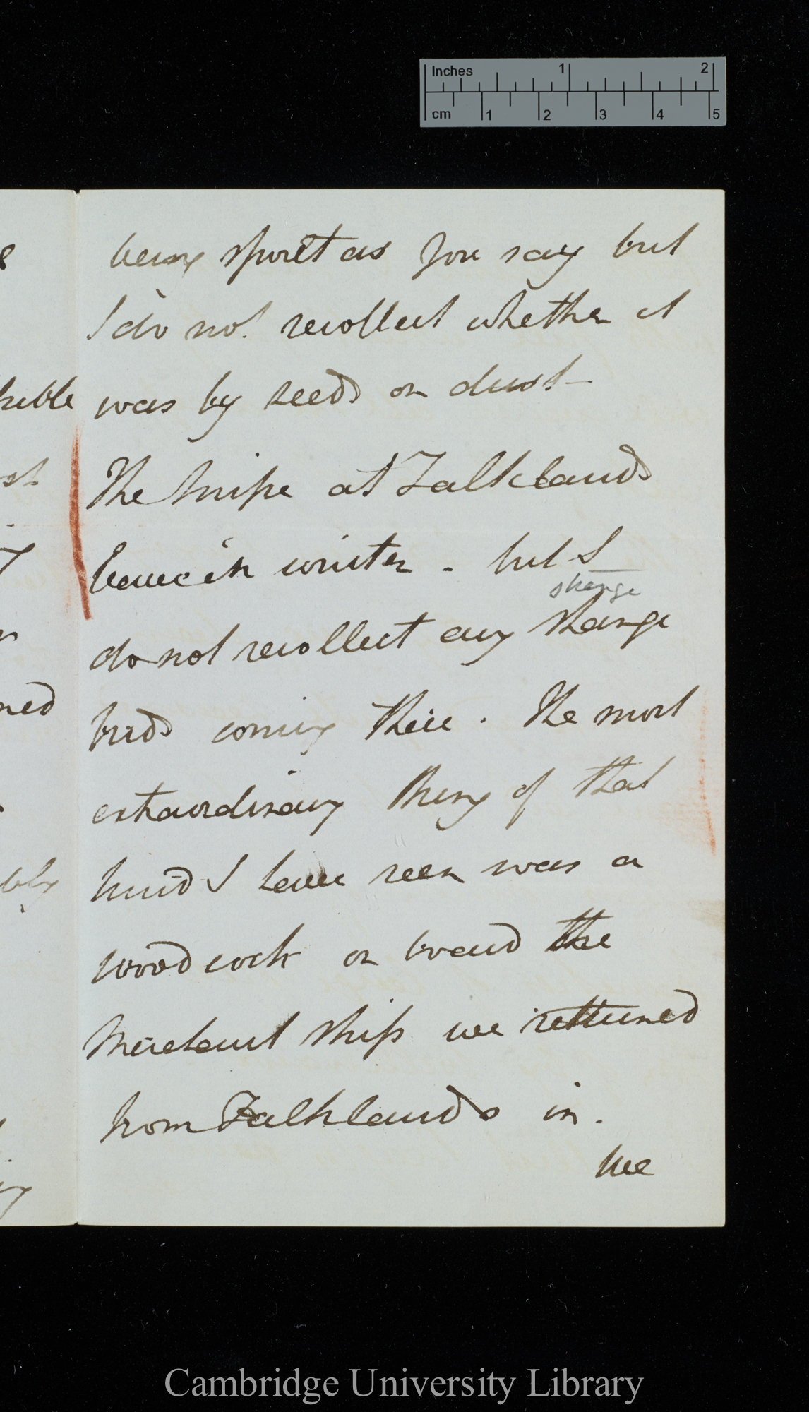 [Sir Bartholomew James Sulivan] to Charles Robert Darwin