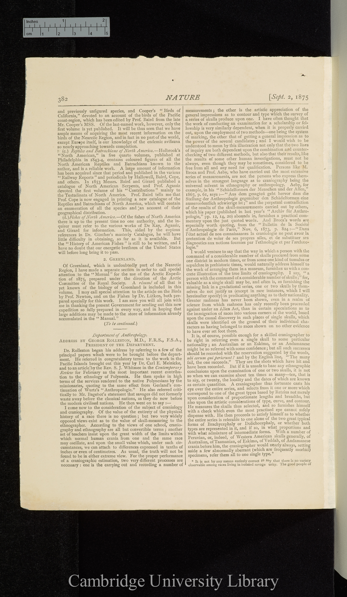 Address 25 August 1875 delivered to the biological section of the British Association: On the present state of our knowledge of geographical zoology &#39;Nature&#39; 12: 382