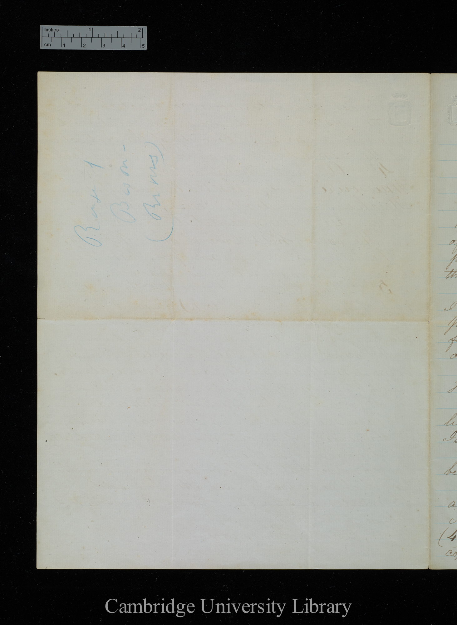 George Bissell to Charles Robert Darwin