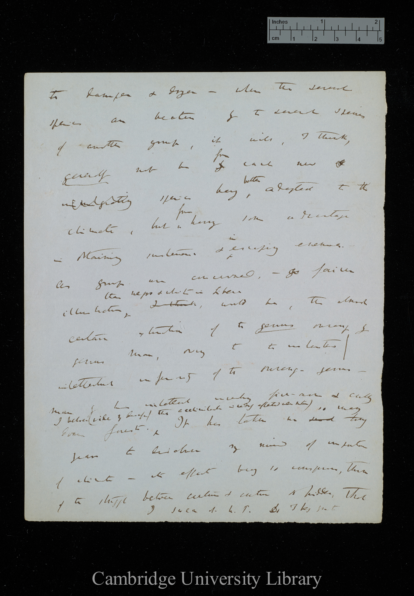 Charles Robert Darwin to Sir Charles Lyell