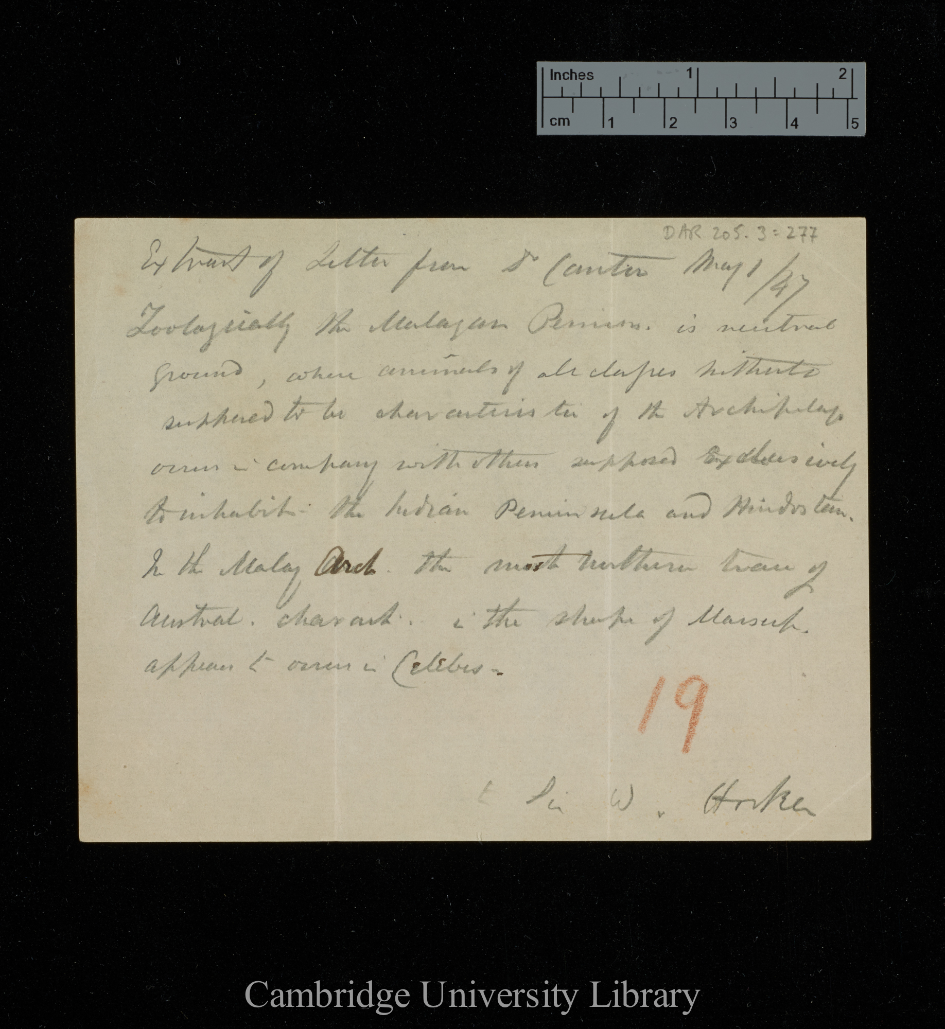 Letter from [Sir William Jackson Hooker] to Charles Robert Darwin; written at [place unstated]