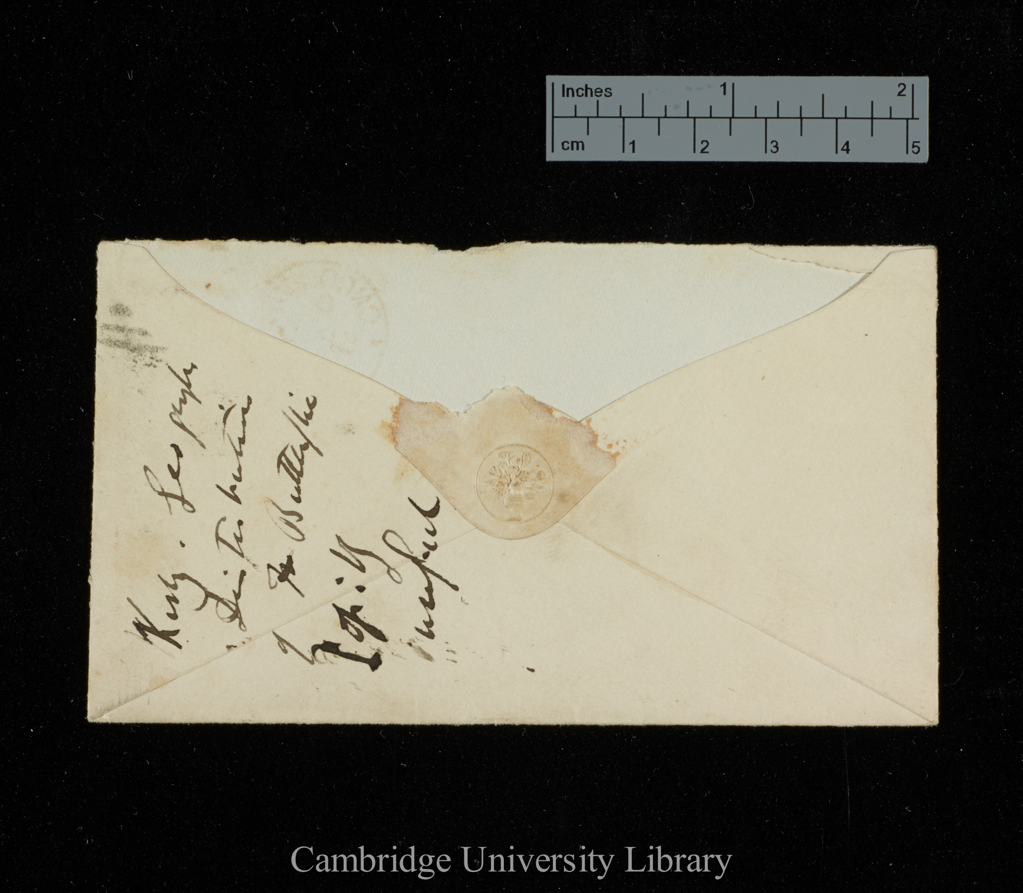William Forsell Kirby to Charles Robert Darwin [envelope]