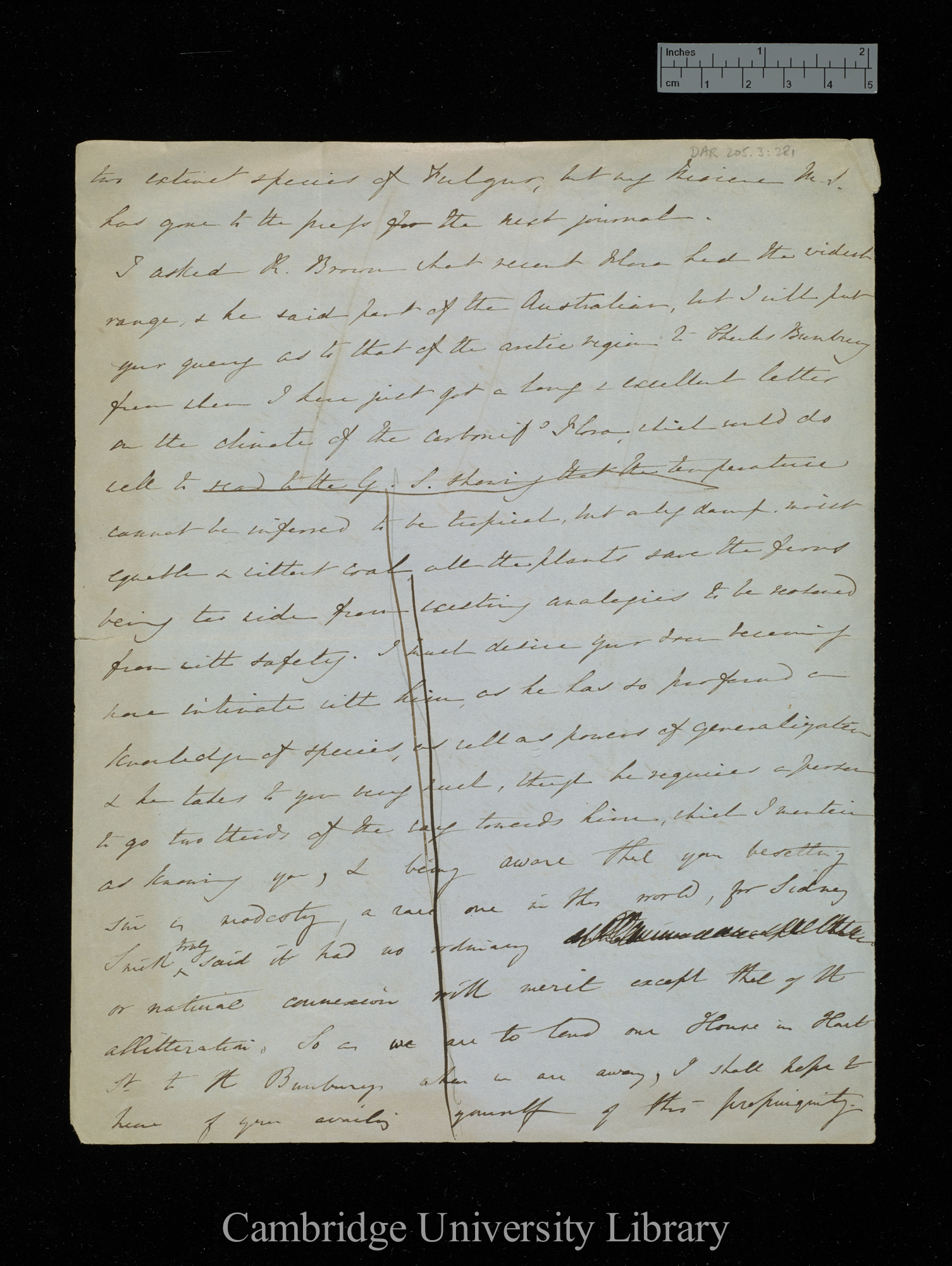 [Sir Charles Lyell] to Charles Robert Darwin