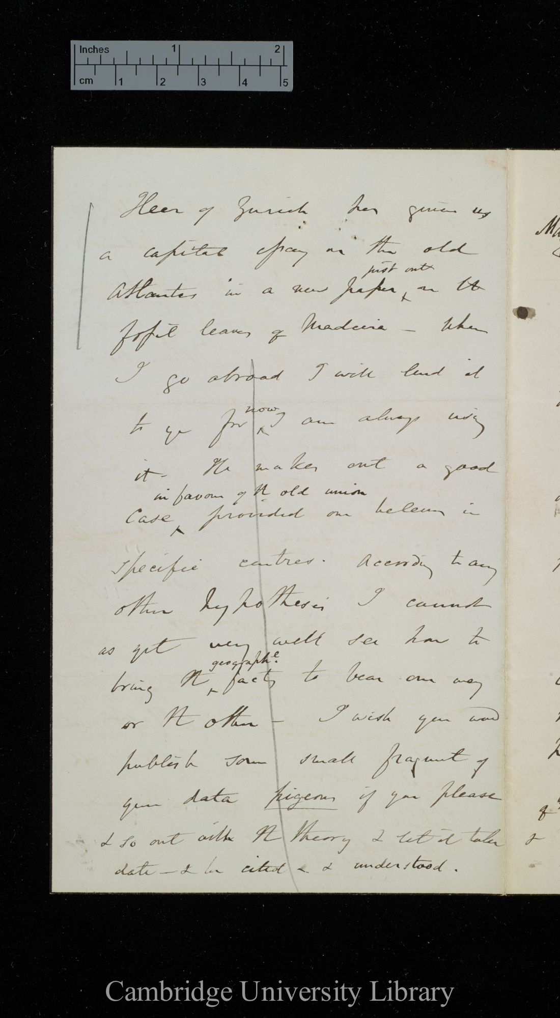 Sir Charles Lyell to Charles Robert Darwin