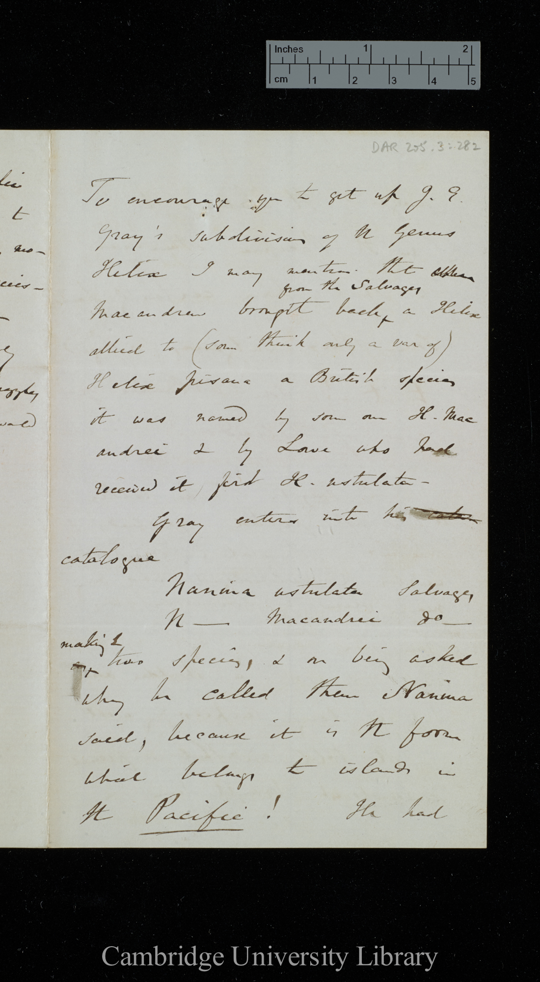 Sir Charles Lyell to Charles Robert Darwin