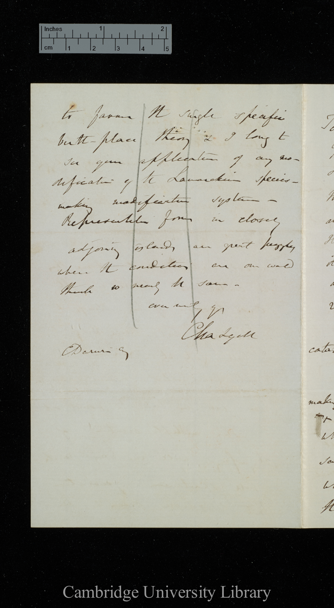 Sir Charles Lyell to Charles Robert Darwin