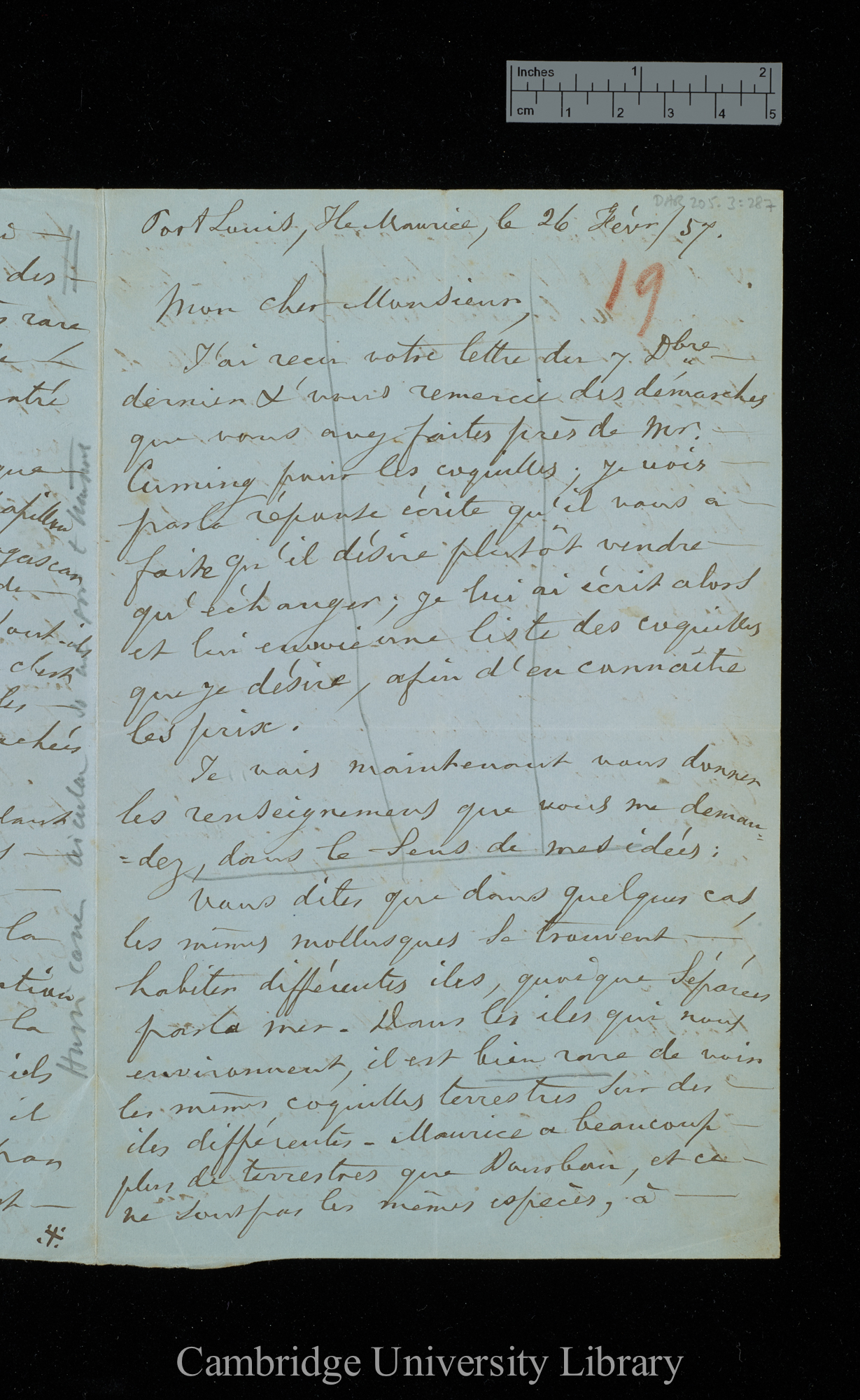 [Victor de Robillard] to Charles Robert Darwin