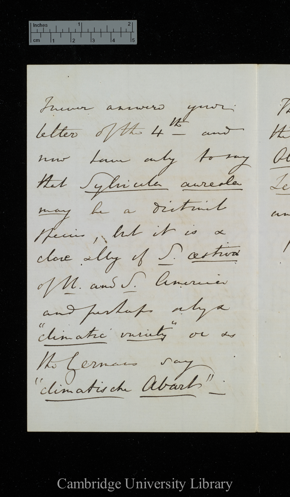 Philip Lutley Sclater to Charles Robert Darwin