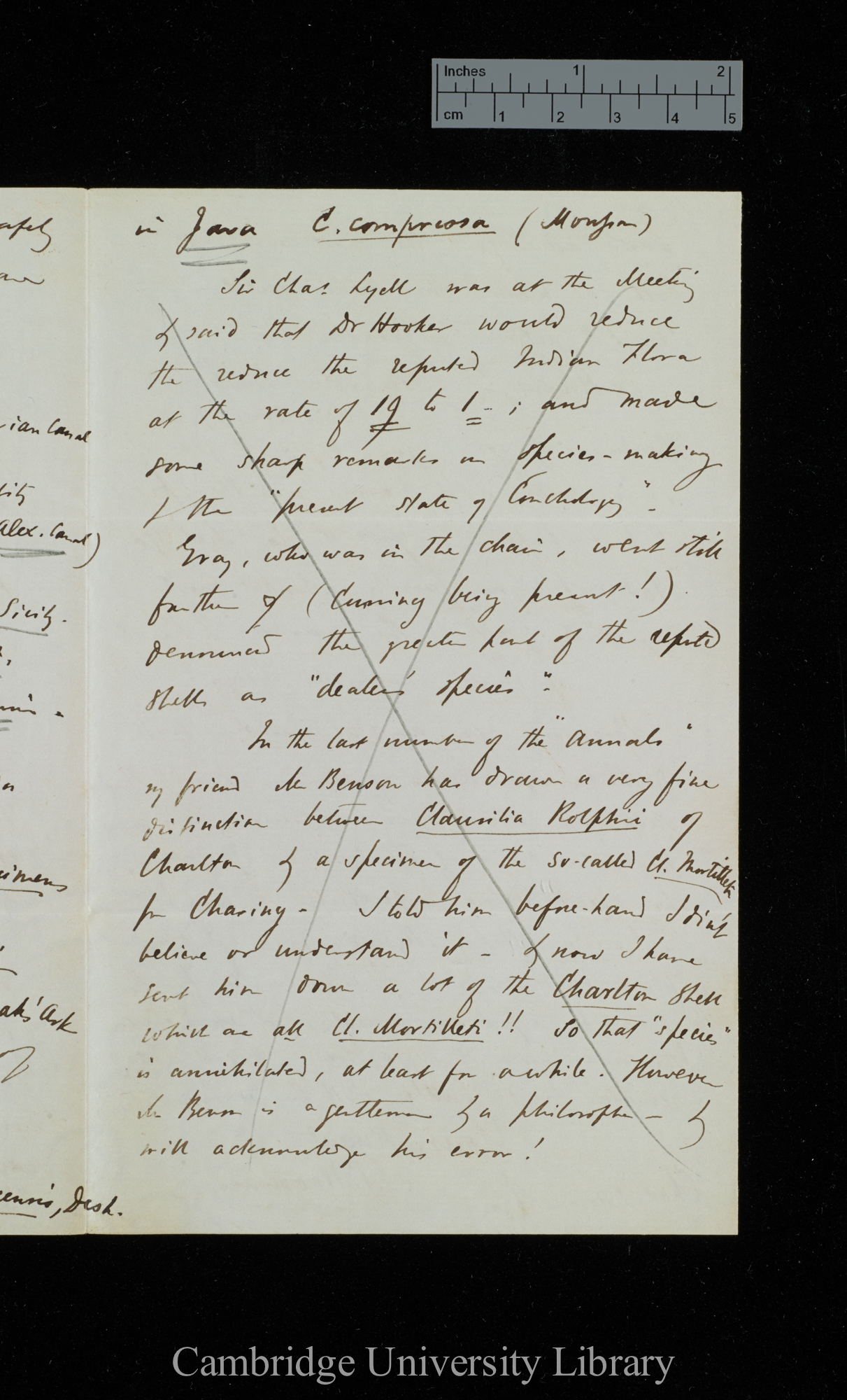 Samuel Pickworth Woodward to Charles Robert Darwin