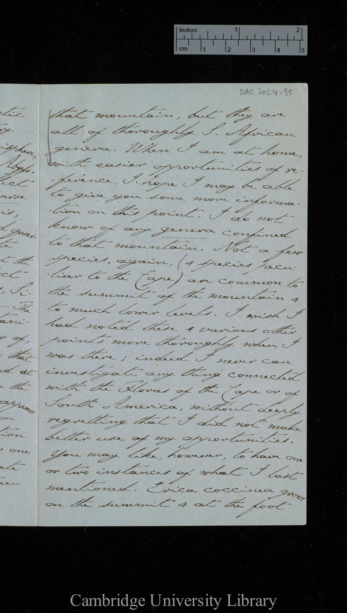 [Sir Charles J Fox Bunbury] to Charles Robert Darwin