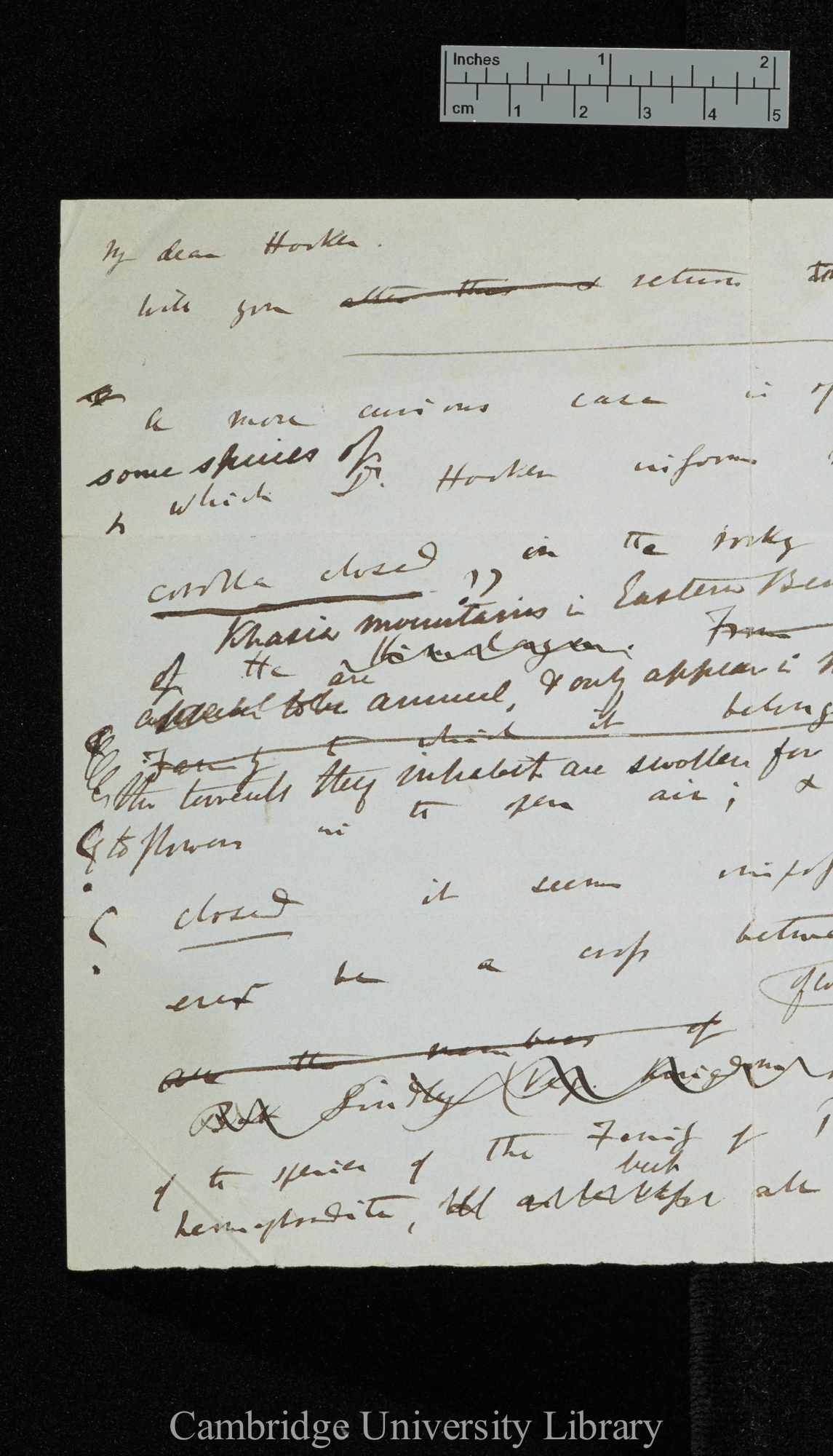 Charles Robert Darwin to Sir Joseph Dalton Hooker