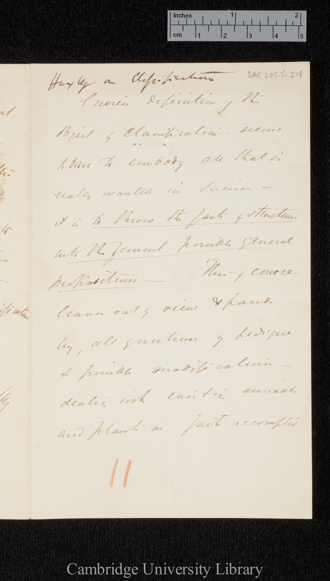 Thomas Henry Huxley to Charles Robert Darwin