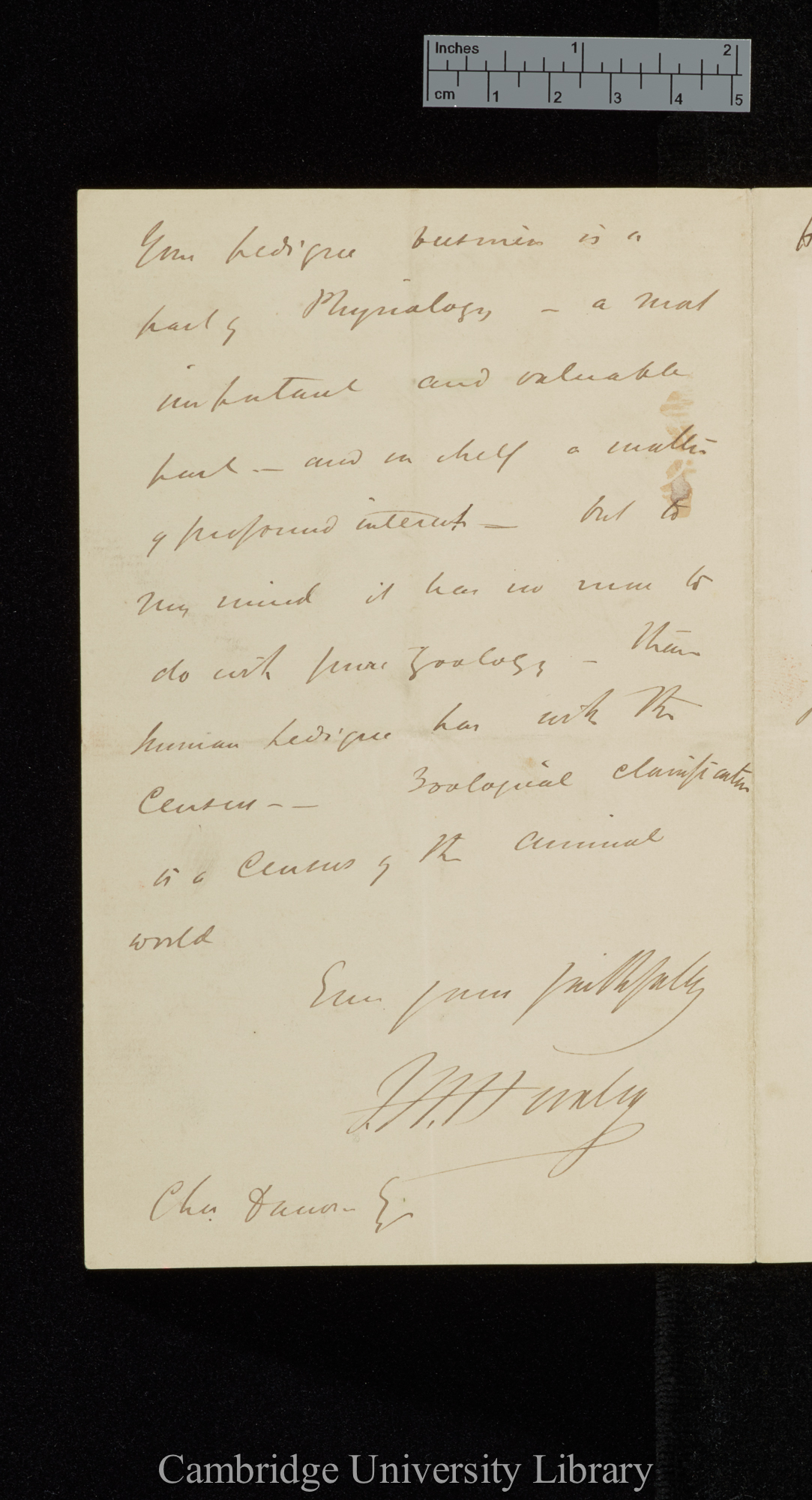 Thomas Henry Huxley to Charles Robert Darwin