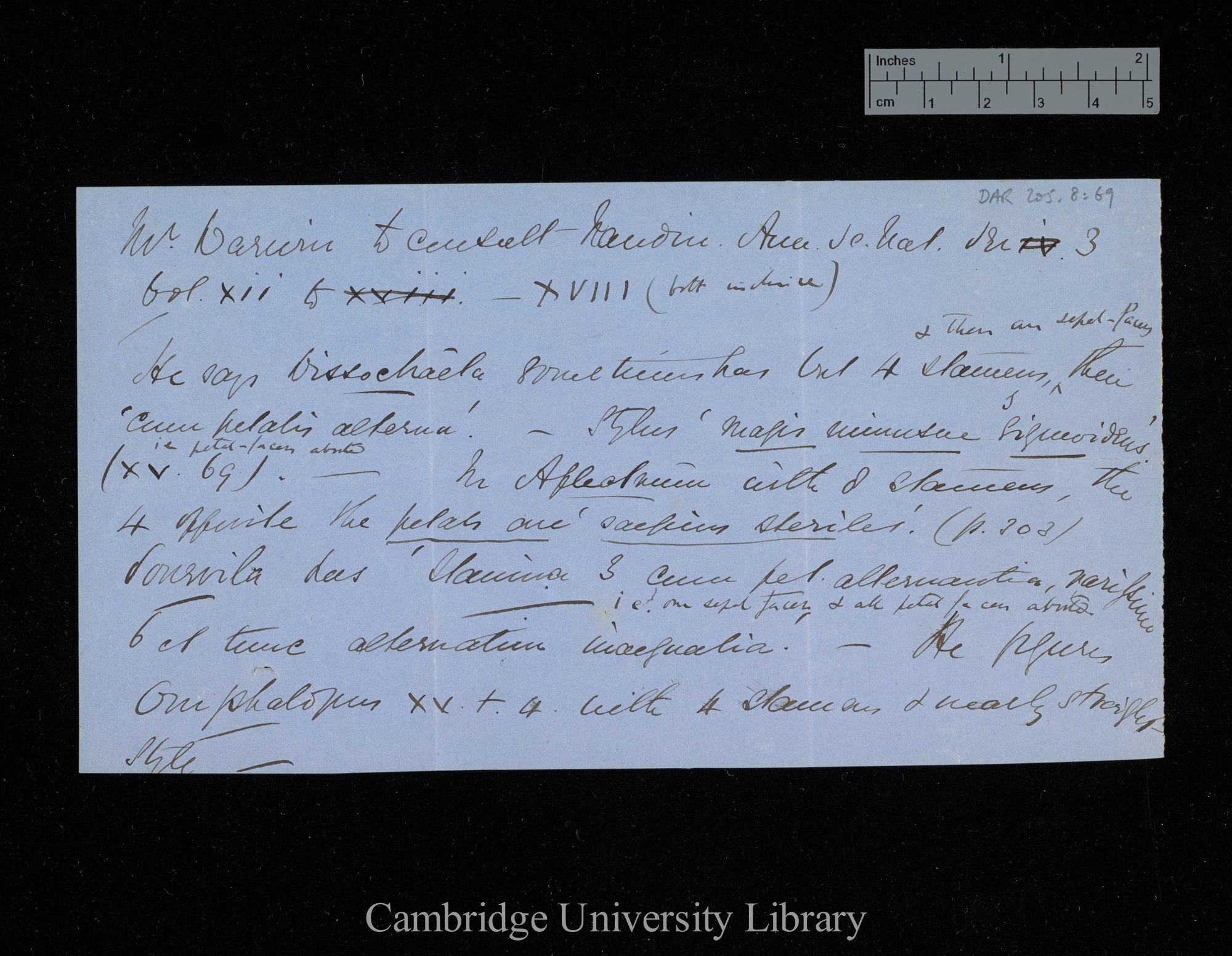 Letter from [Daniel Oliver] to Charles Robert Darwin; written at [place unstated]