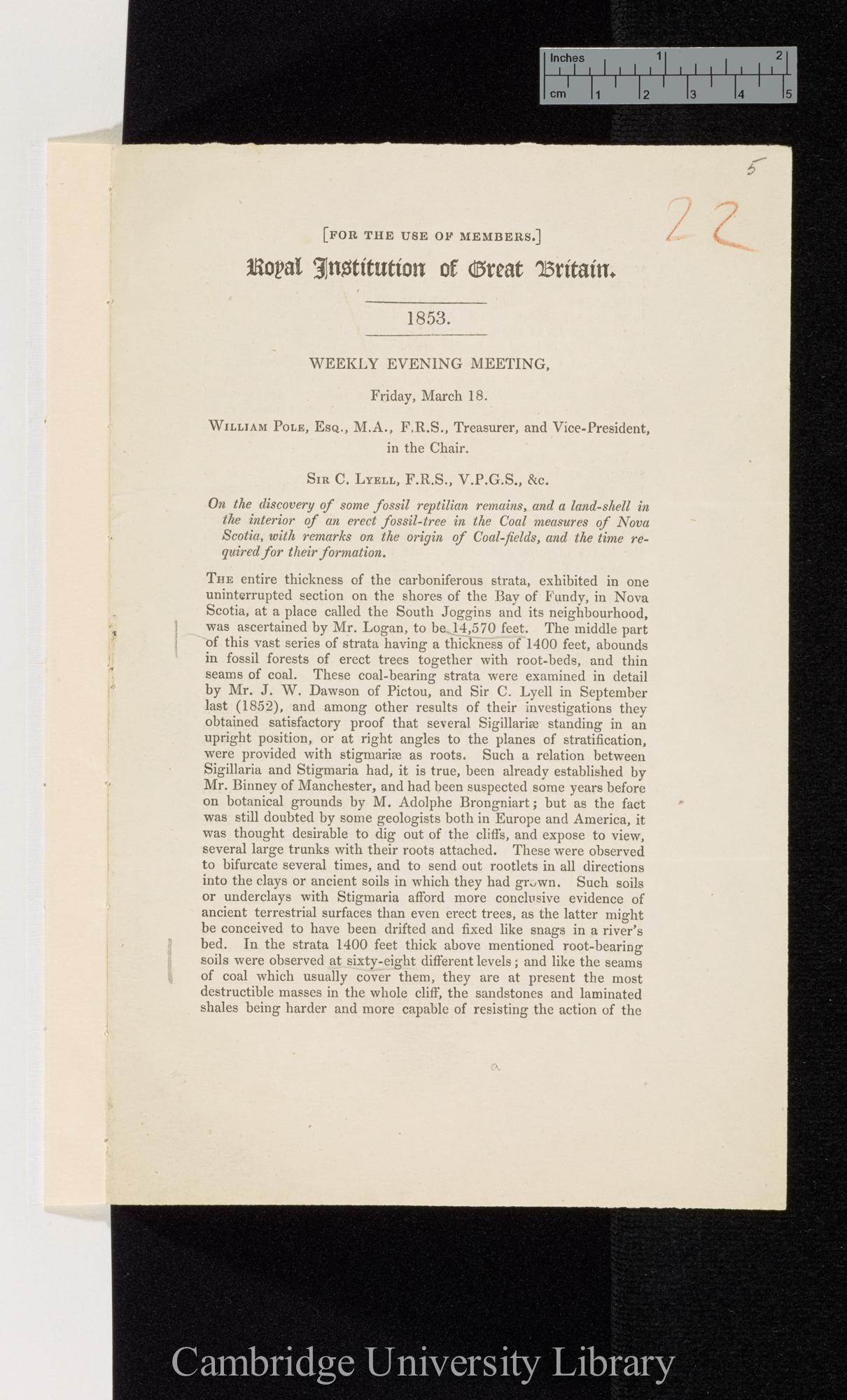 &#39;Royal Institution of Great Britain, Proceedings&#39; 1: 281[1]