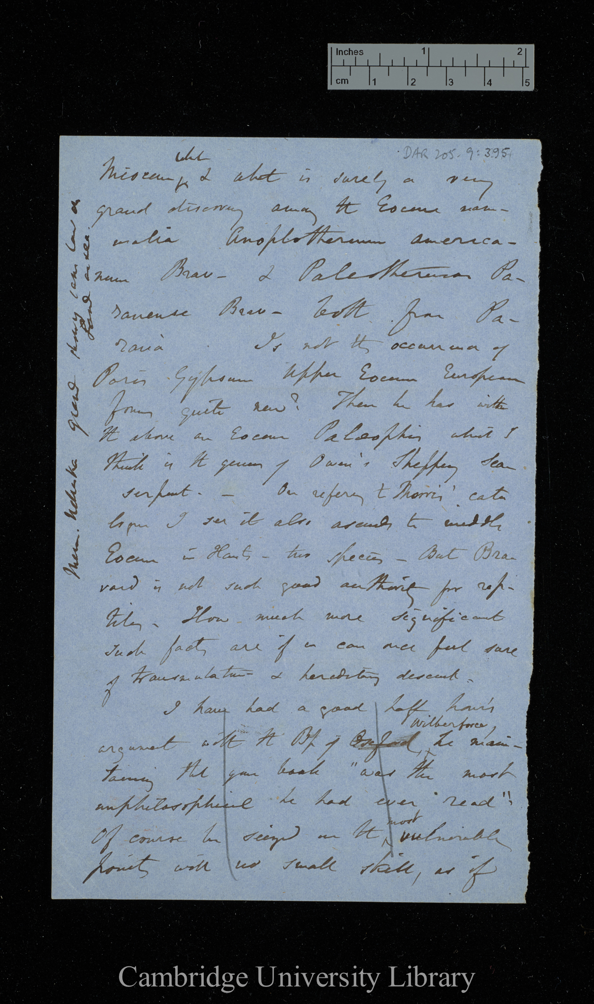 [Sir Charles Lyell] to Charles Robert Darwin