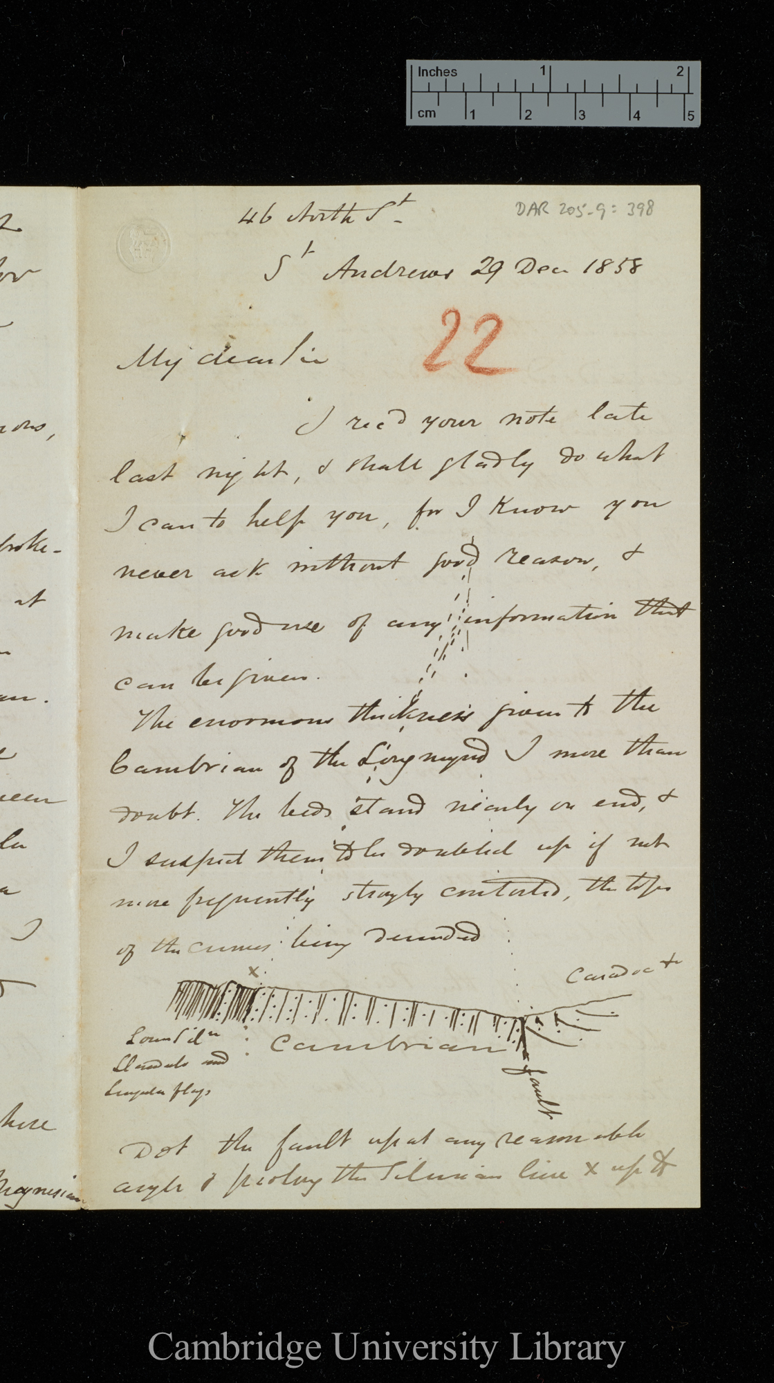 Sir Andrew Crombie Ramsay to Charles Robert Darwin