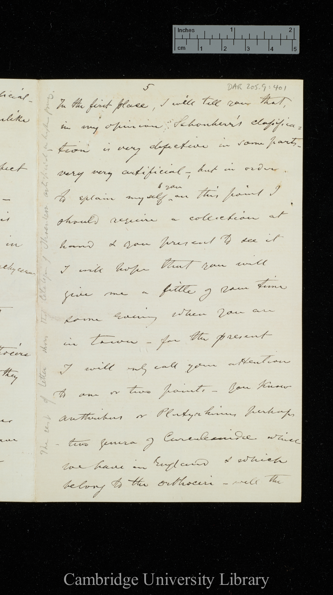 [George Robert Waterhouse] to Charles Robert Darwin