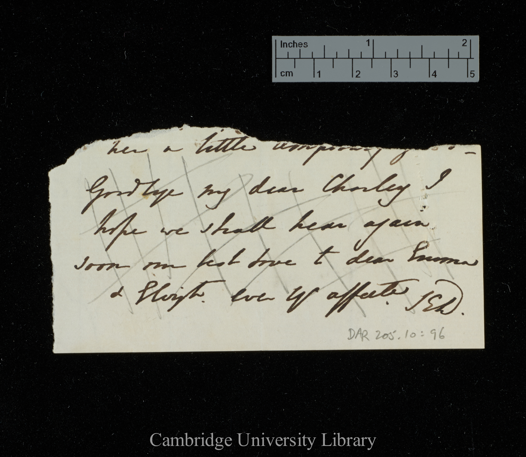 Letter from Susan Elizabeth Darwin to Charles Robert Darwin; written at [place unstated]