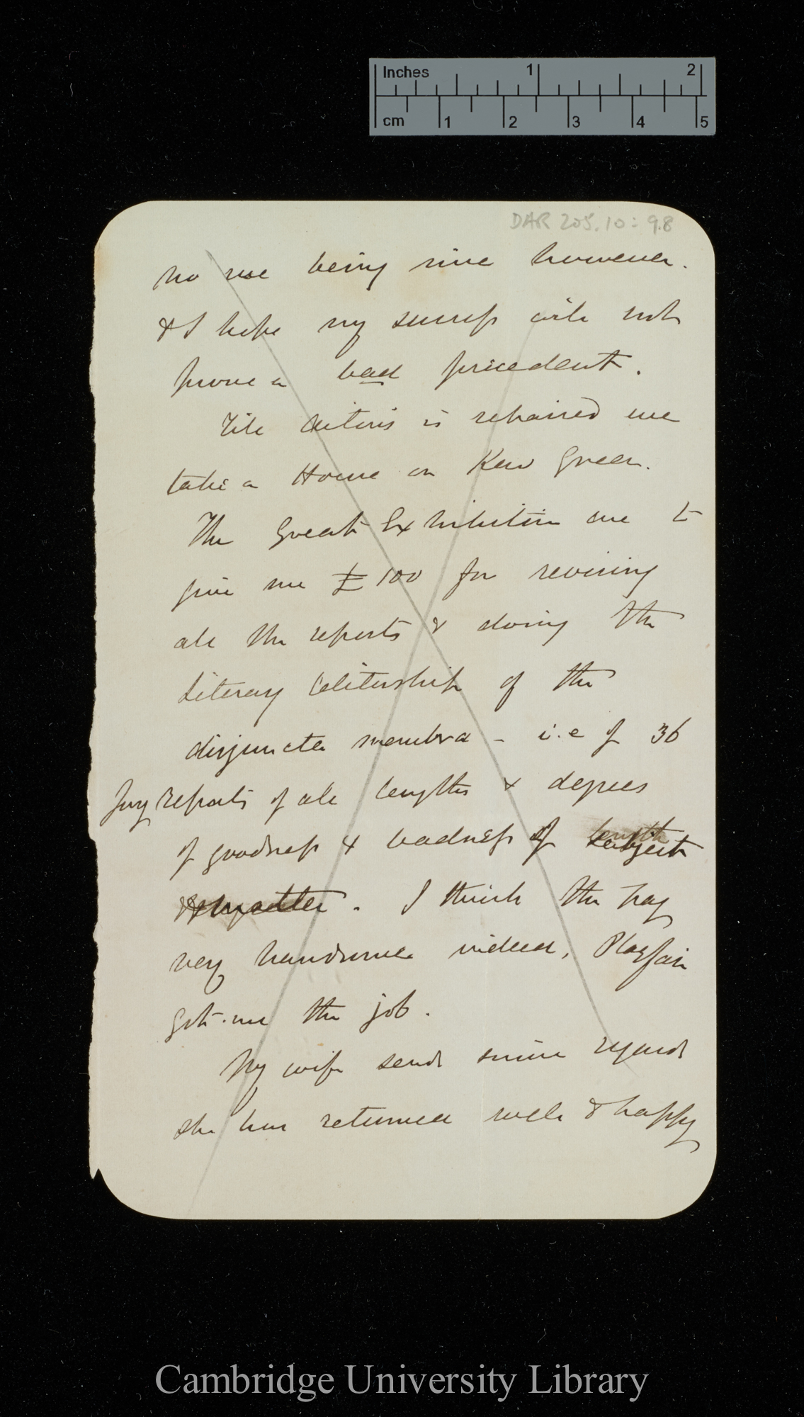 [Sir Walter Eliot] to Charles Robert Darwin