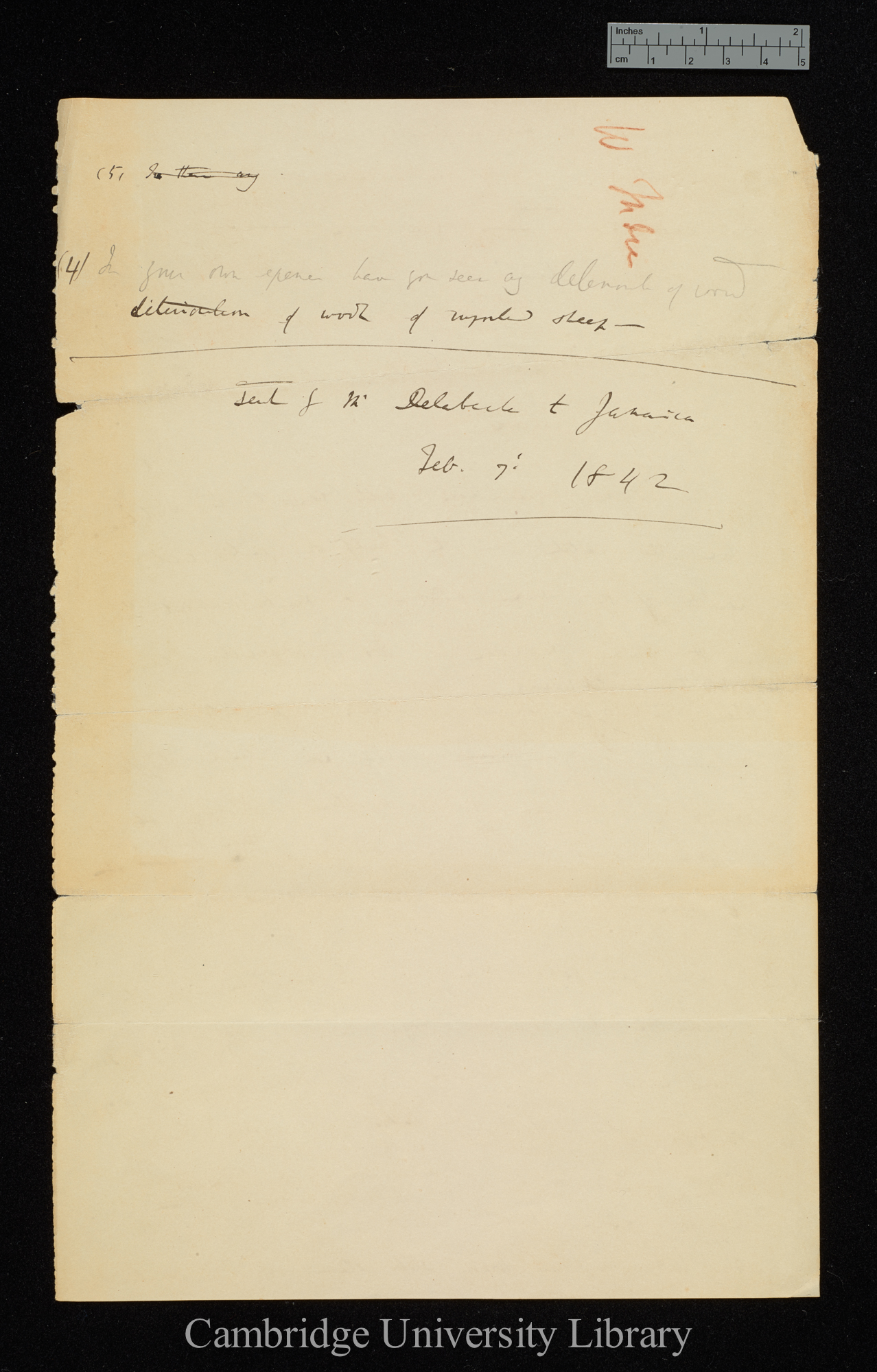 Charles Robert Darwin to [Henry Thomas De la Beche]