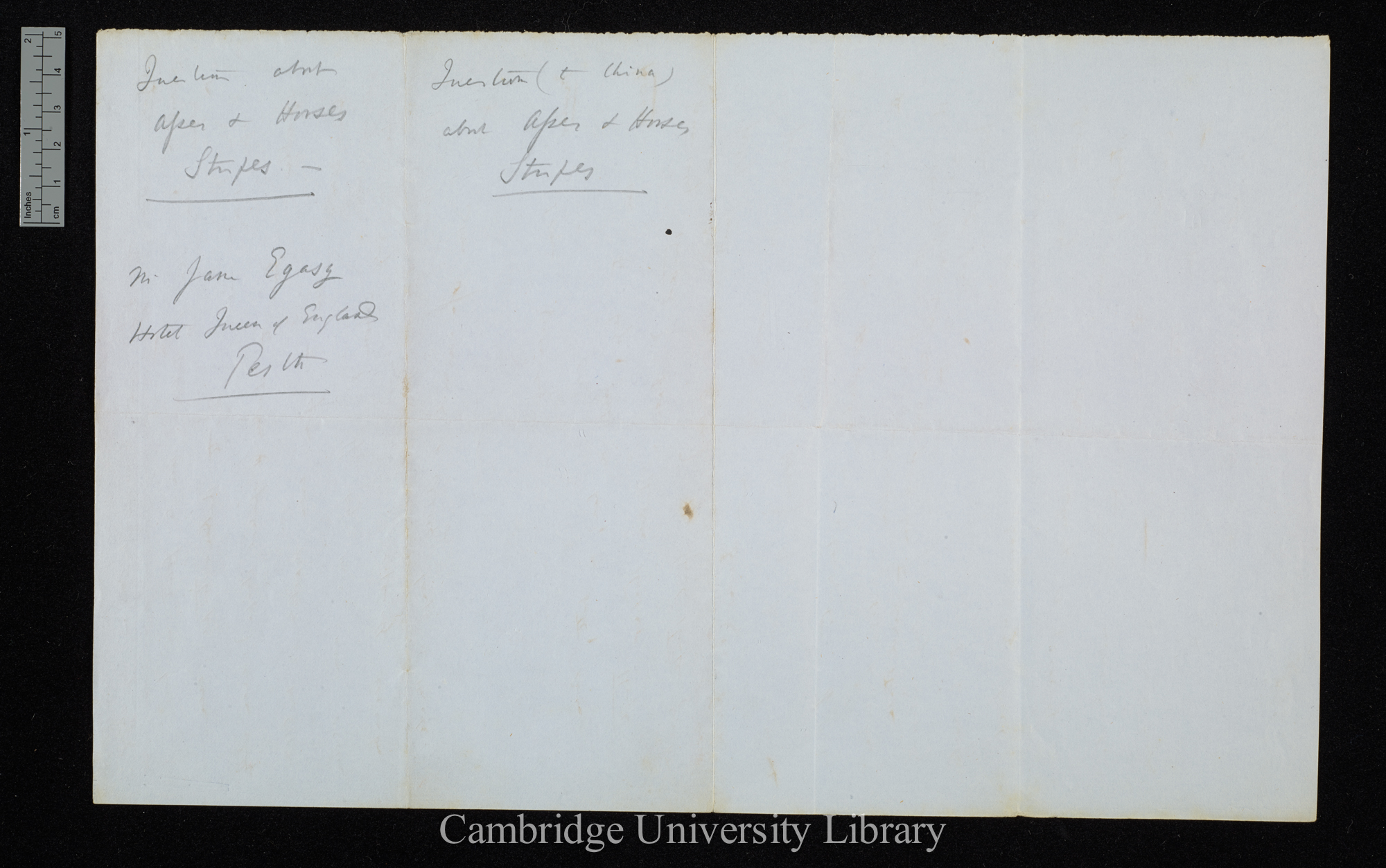 Charles Robert Darwin to [James Egan]