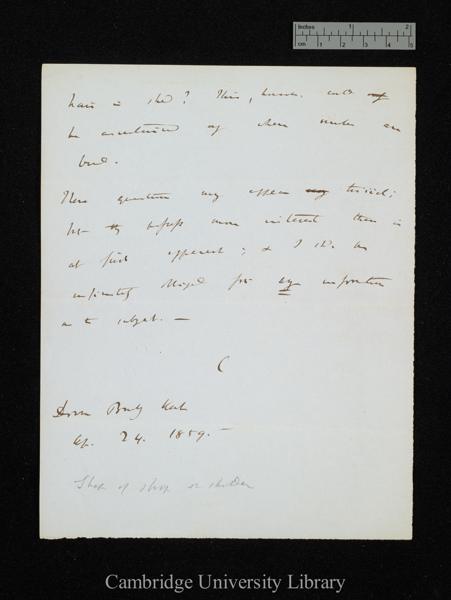 Charles Robert Darwin to [unidentified]