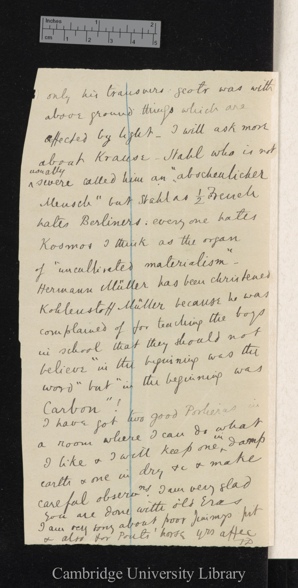 Sir Francis Darwin to Charles Robert Darwin