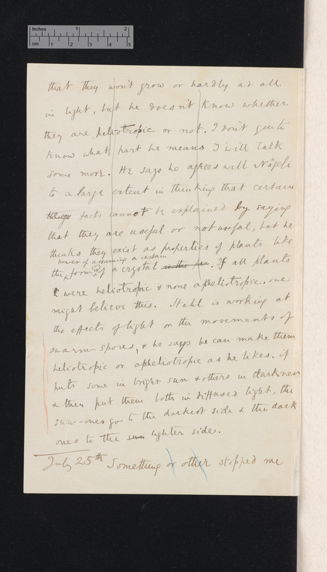 Sir Francis Darwin to Charles Robert Darwin