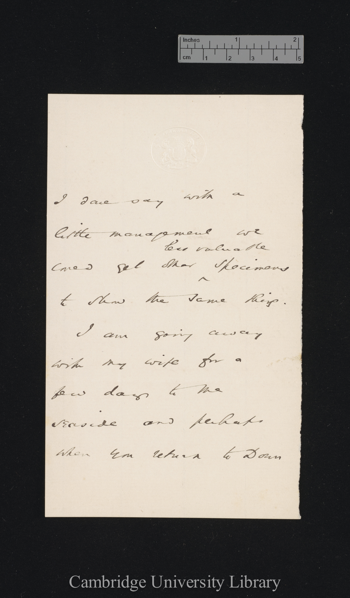 [Sir William Turner Thiselton-Dyer] to Charles Robert Darwin