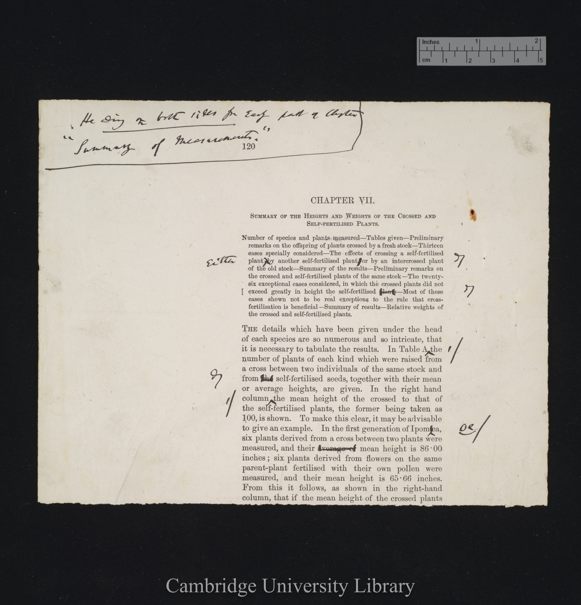 proof sheet of &#39;Fertilisation&#39; p 120 [top half of page] [published pp 238-239]