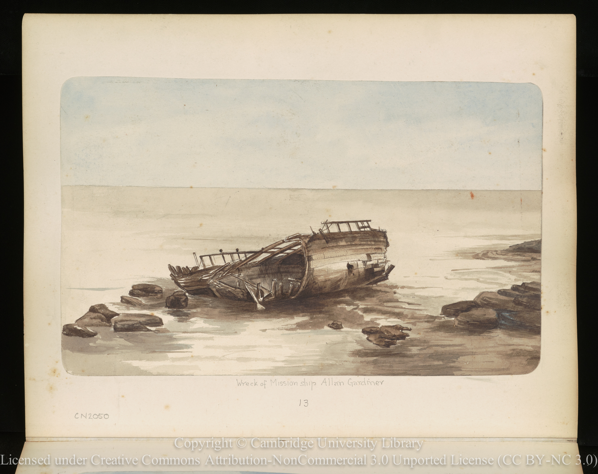 Wreck of the Mission ship Allan [sic] Gardiner