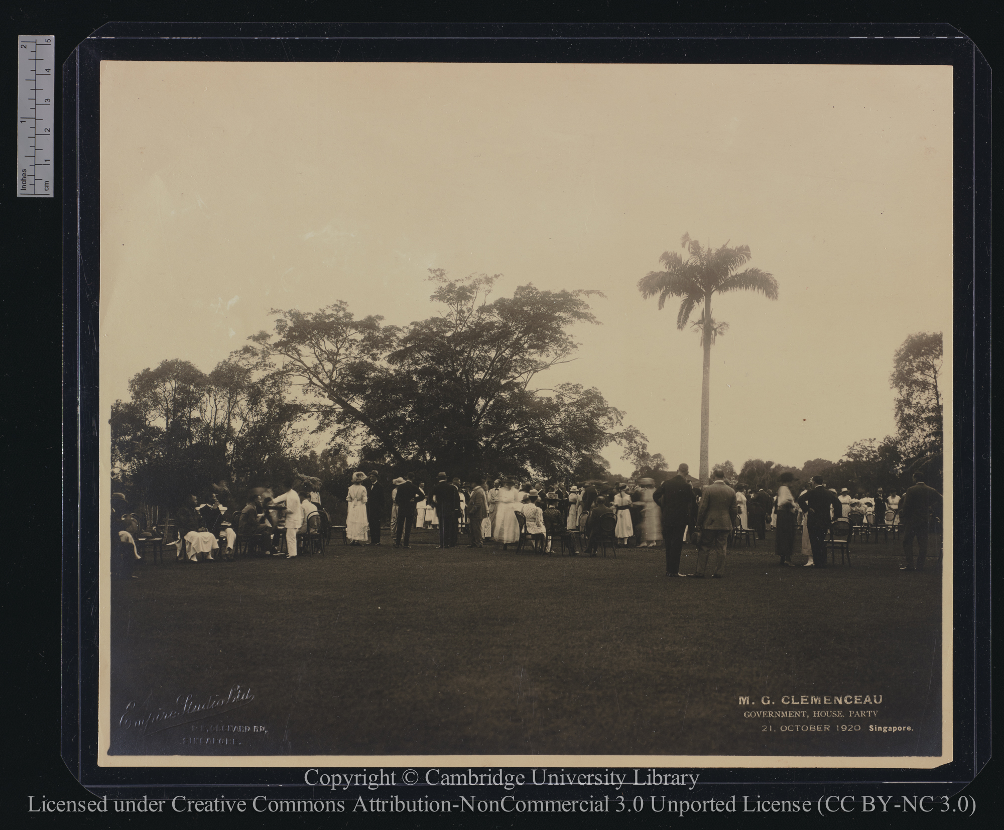 M.G. Clemenceau, Government House Part, Singapore, 21 October 1920, 1920-10-21