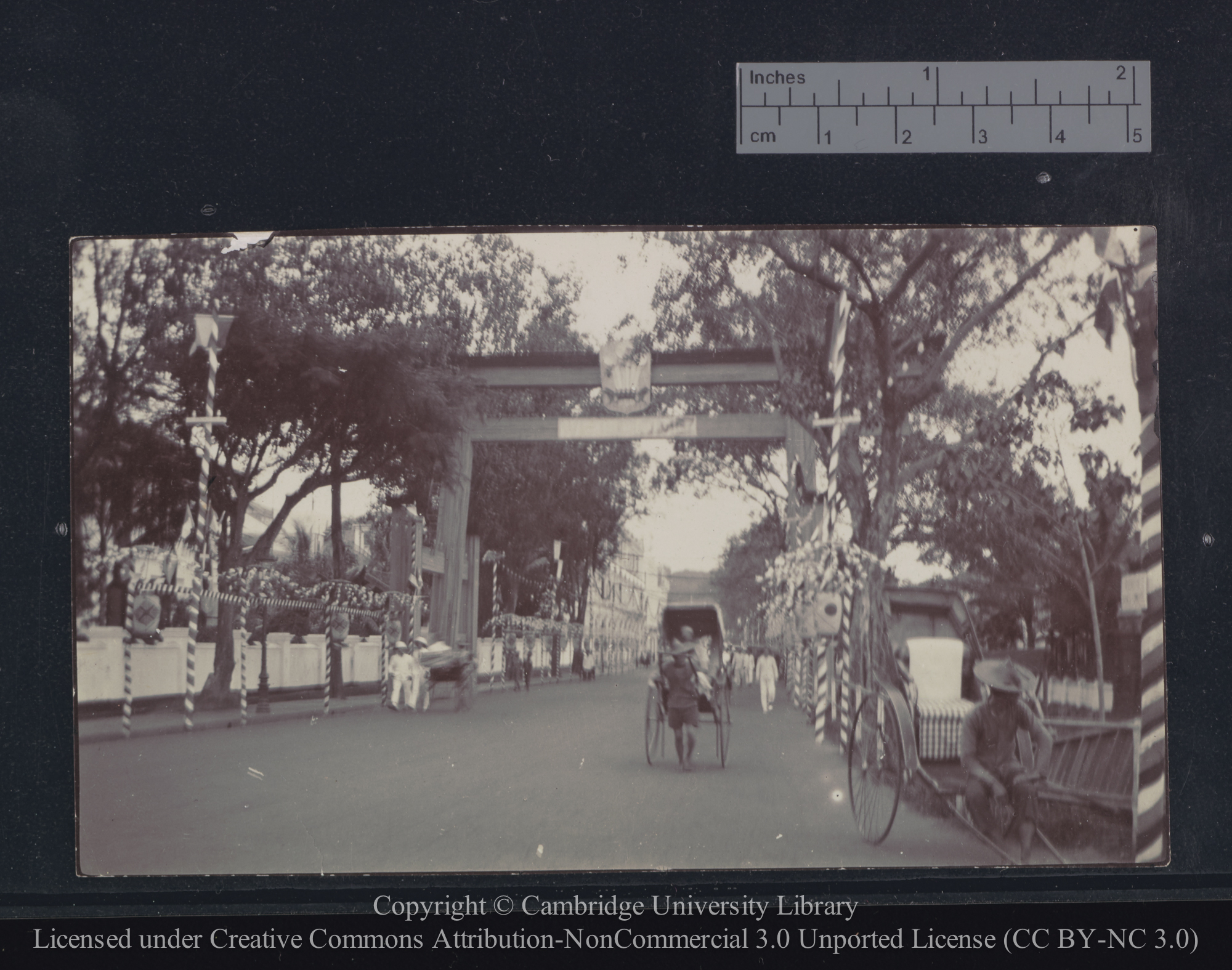 Japanese arch, Prince of Wales visit, (probably) Singapore, 1922, 1922