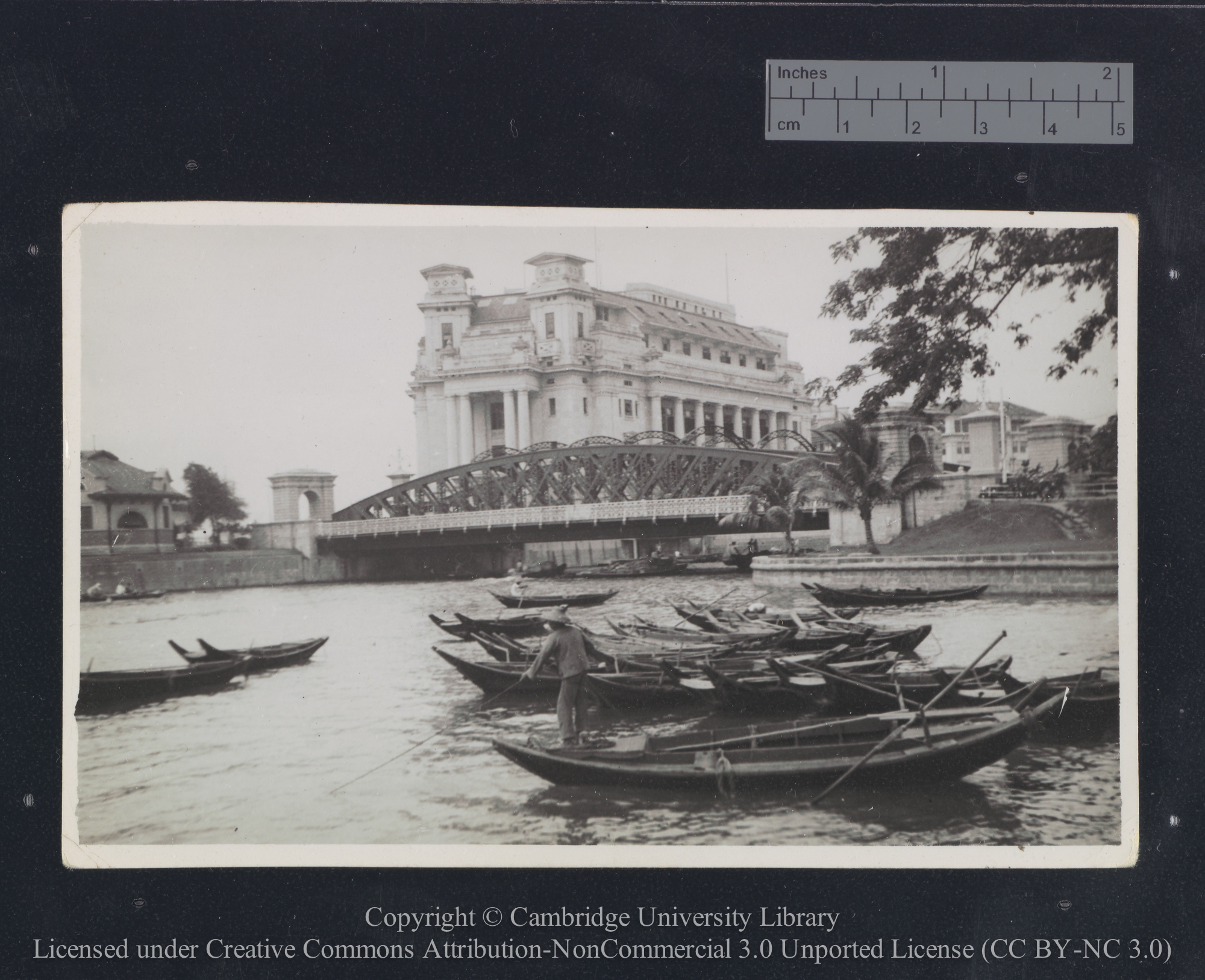 Sampans and G.P.O., Singapore, 1936