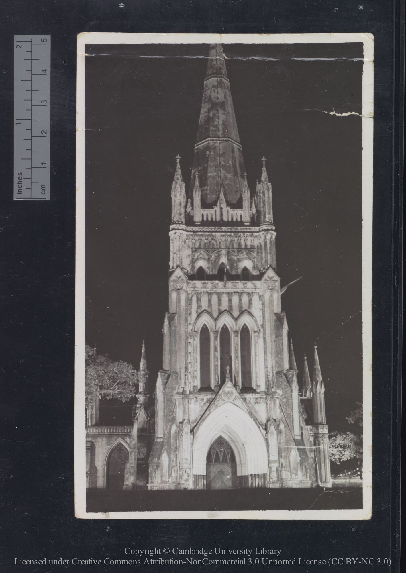 [Singapore Cathedral by moonlight], 1936