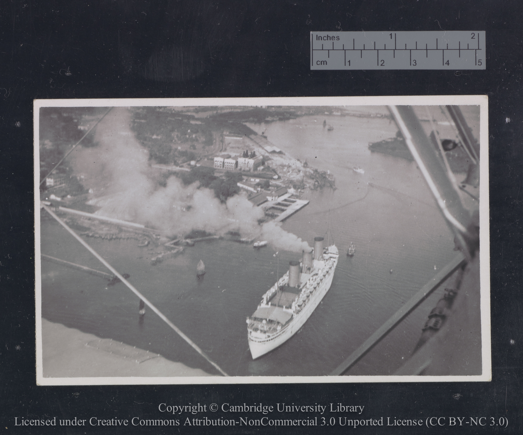 [Aerial view, ? Singapore Harbour], 1930 - 1939